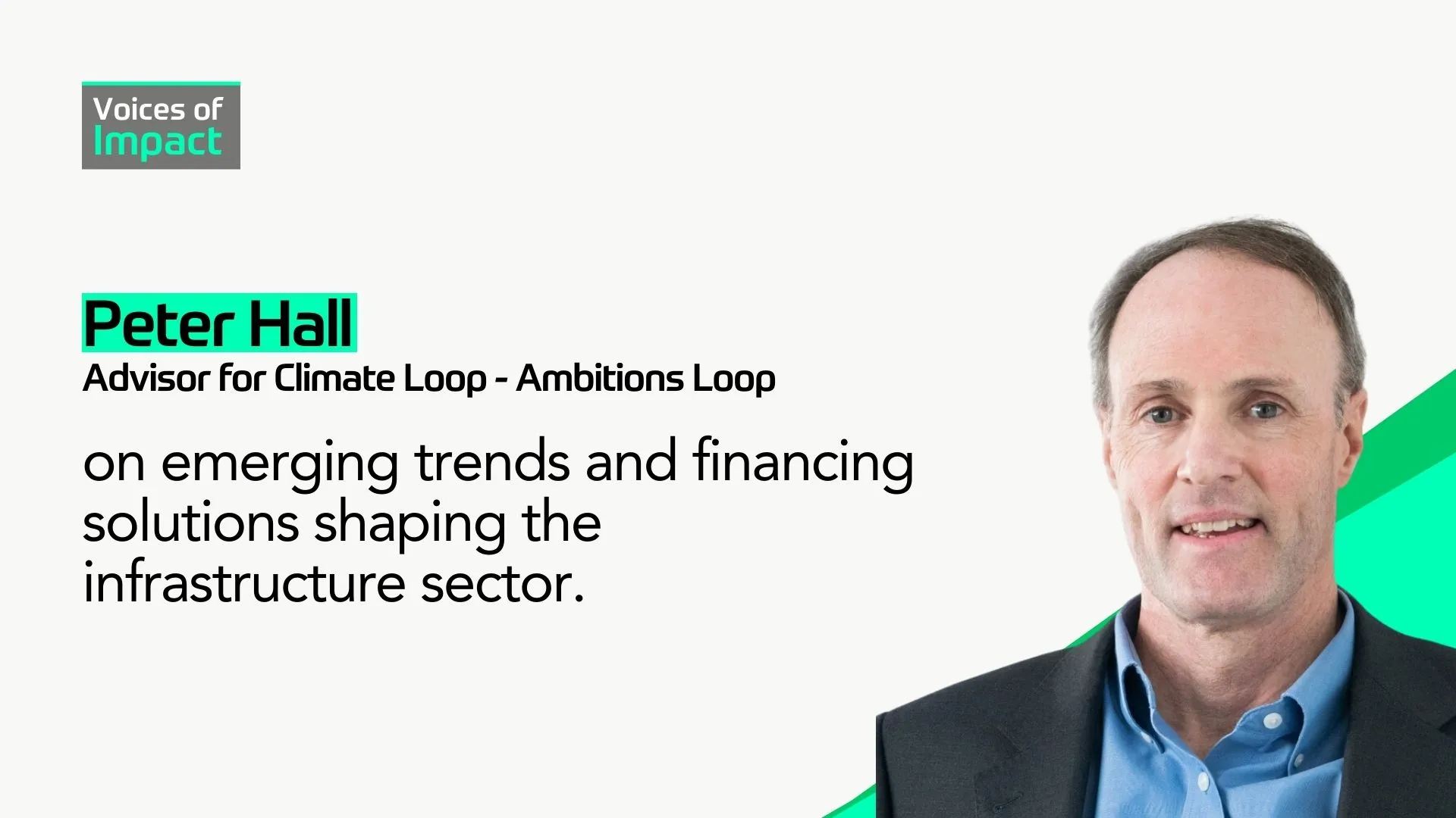 Building Resilient and Sustainable Infrastructure: An Interview with Peter Hall