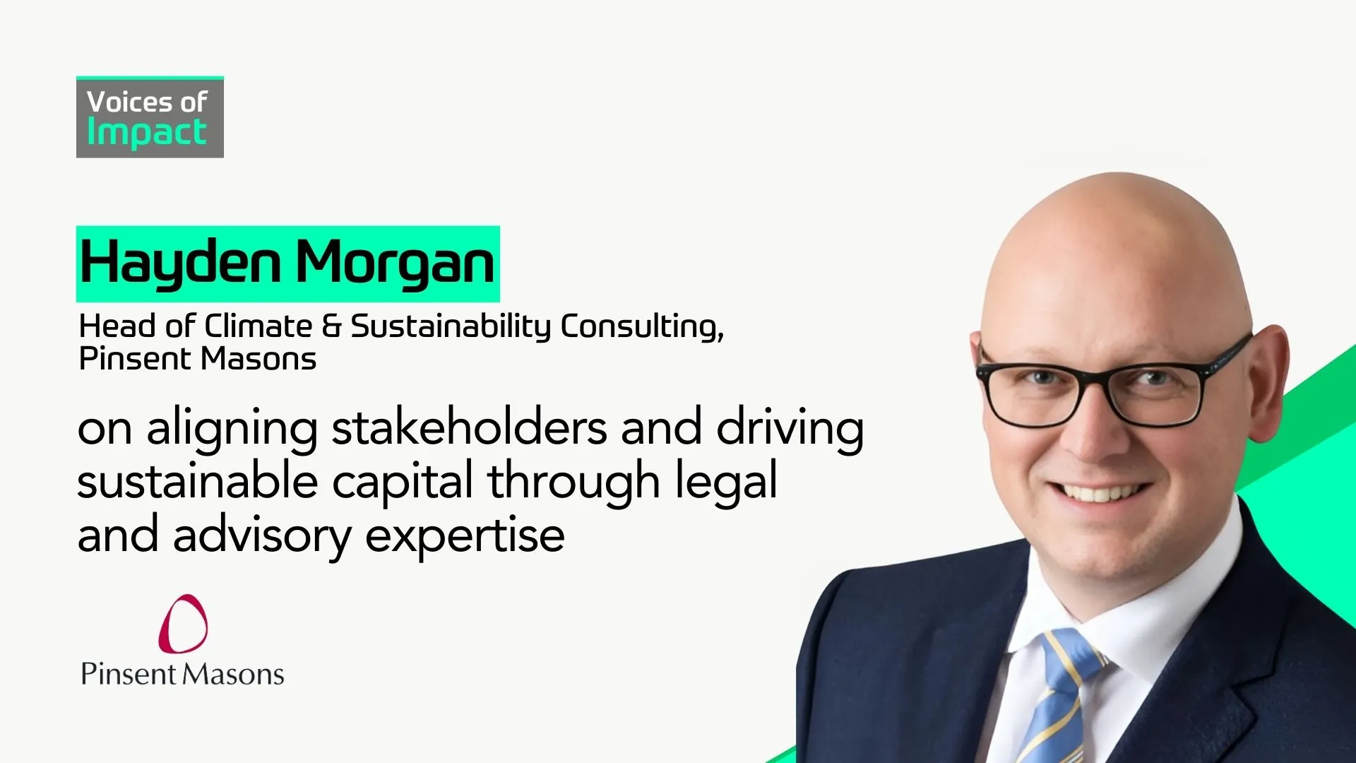 Strengthening Legal Foundations for Sustainable Infrastructure Finance: In conversation with Hayden Morgan