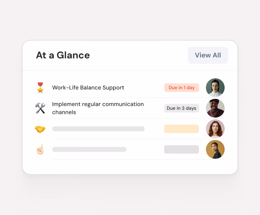 Get a summary and manage all the action plans in one place