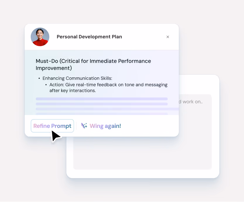 Adjust every AI recommendation to match each employee's goals