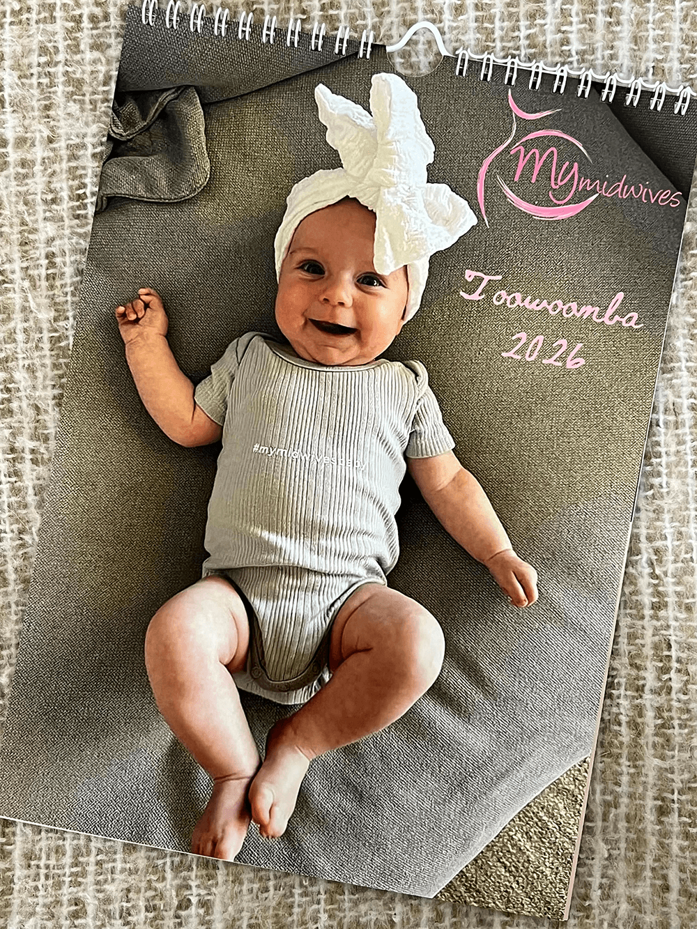 Midwives calendar featuring serene images of pregnancy, childbirth, and midwifery care.