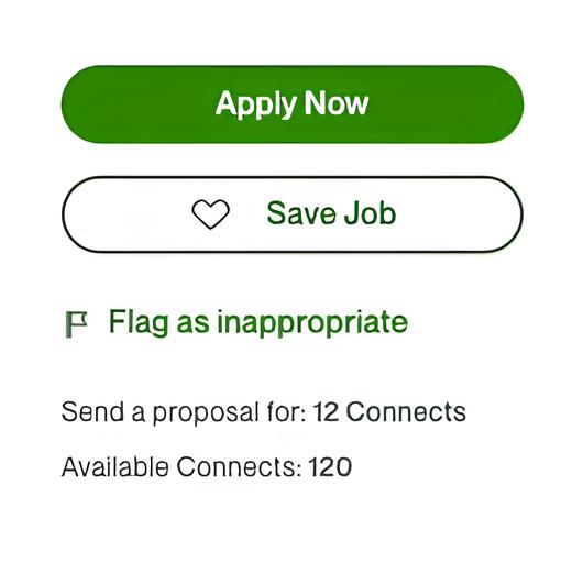 A screenshot of the "Apply Now" button on Upwork.
