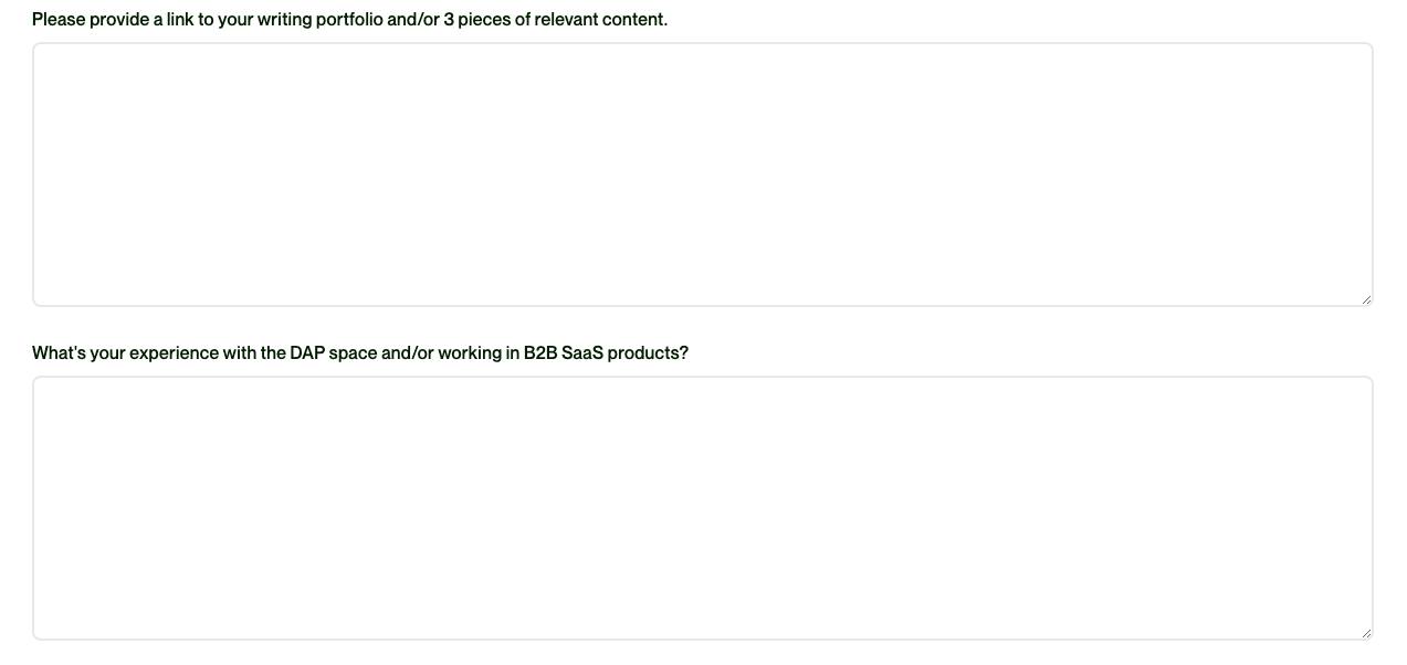 A screenshot of the “Additional Questions” selection on Upwork.