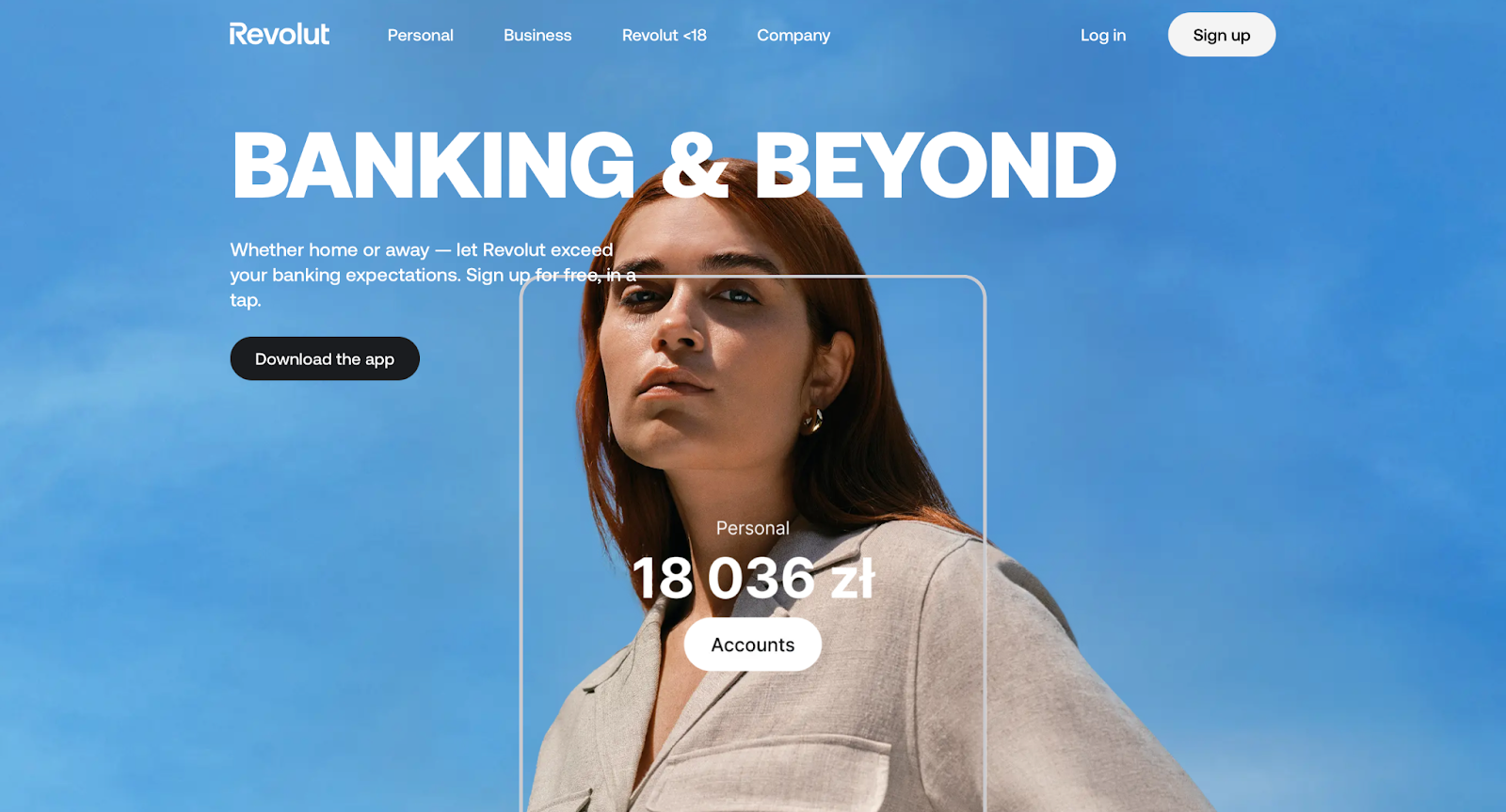 Revolut homepage‍