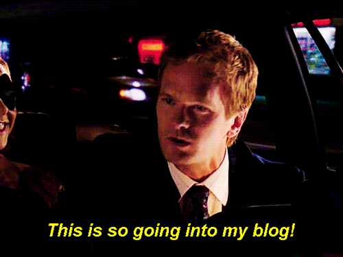 A GIF of "This is definitely going in my blog!"‍
