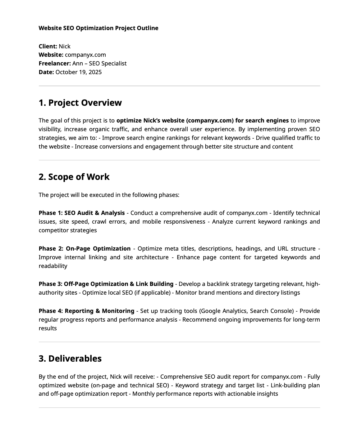 An example of a project outline PDF file assignment for ChatGPT.