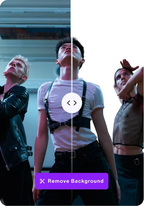 Background removal interface from Captions app