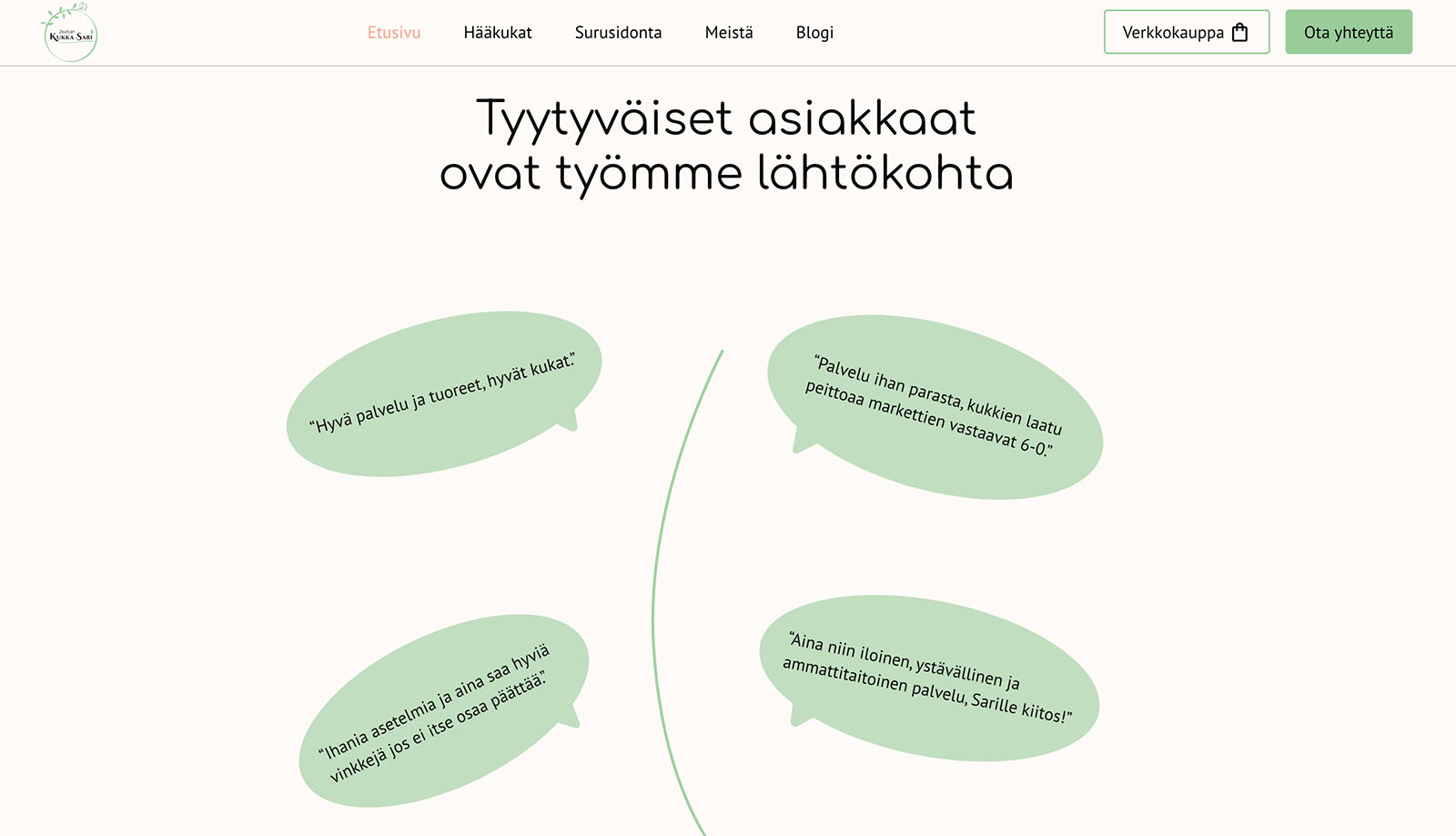 The new visual identity and website of Joutsan Kukka-Sari.