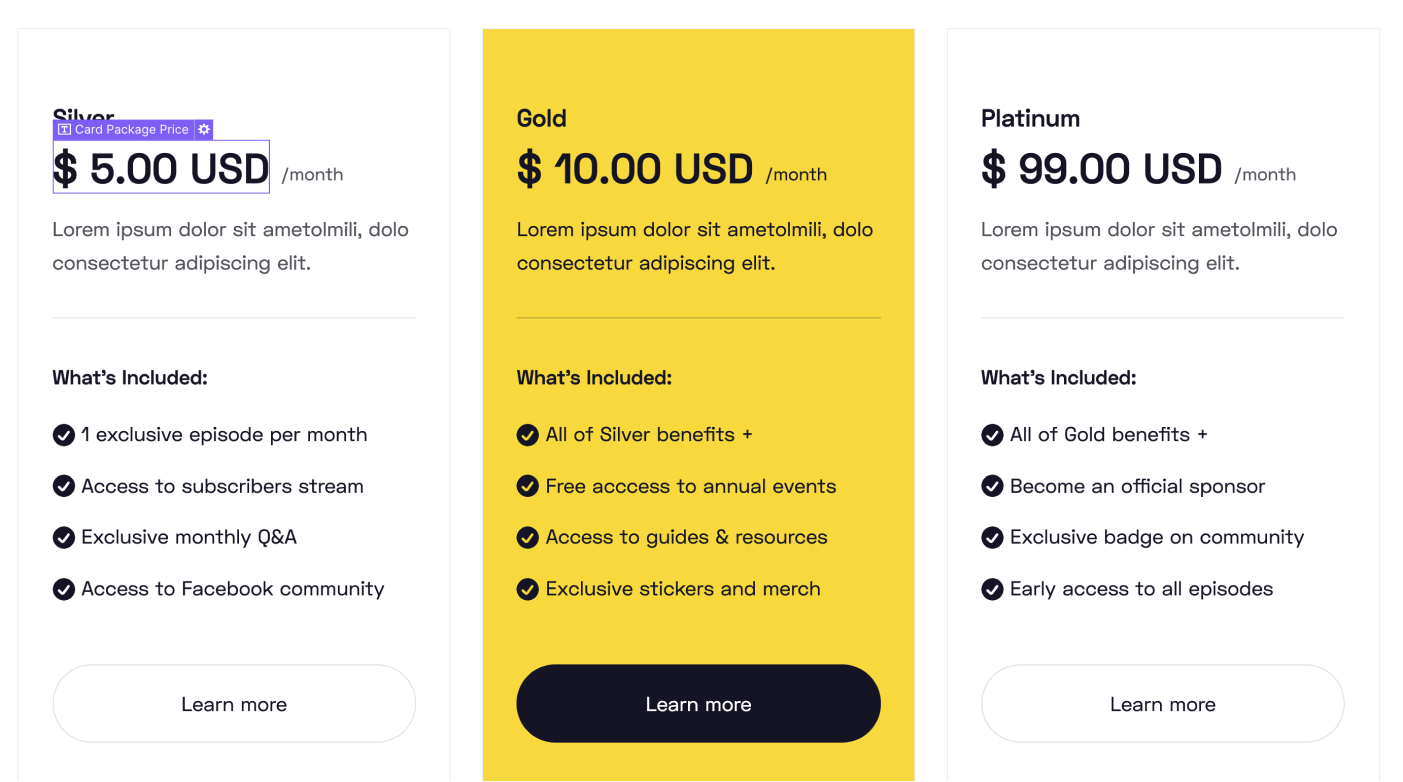 eCommerce Page - Podcast X Webflow Template