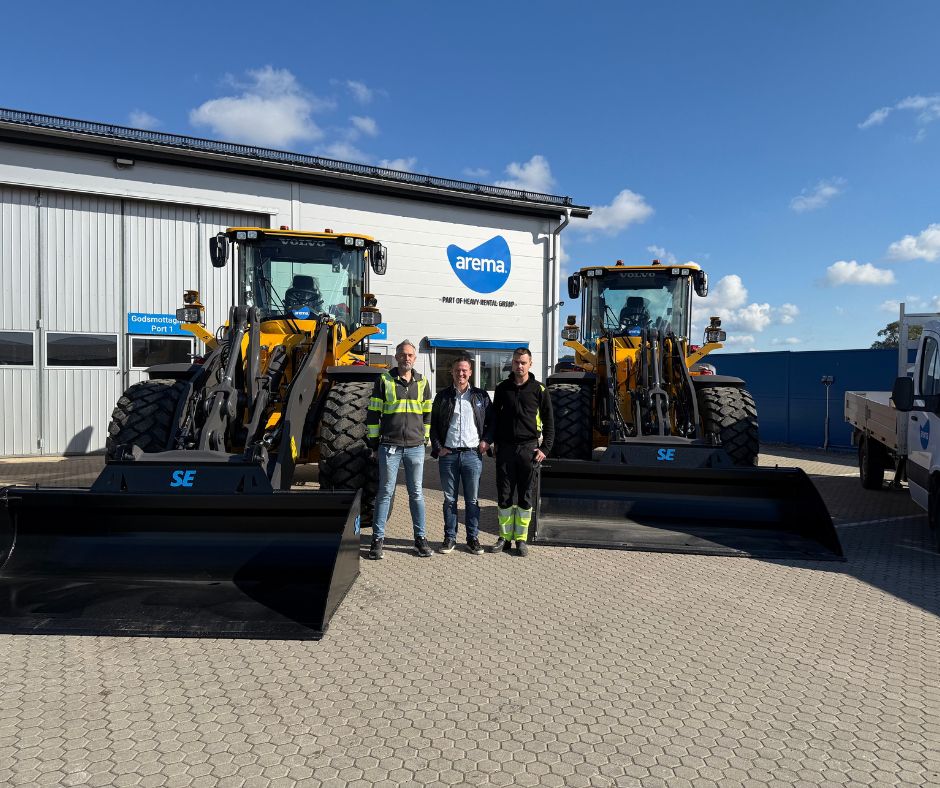 Arema Heavy Rental investerar i fem nya Volvo L90H hjullastare med långbom