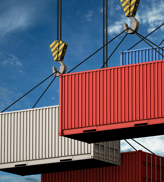 Aerial view of Gdynia harbour in Poland, representing UK–Baltic breakbulk shipping routes.
