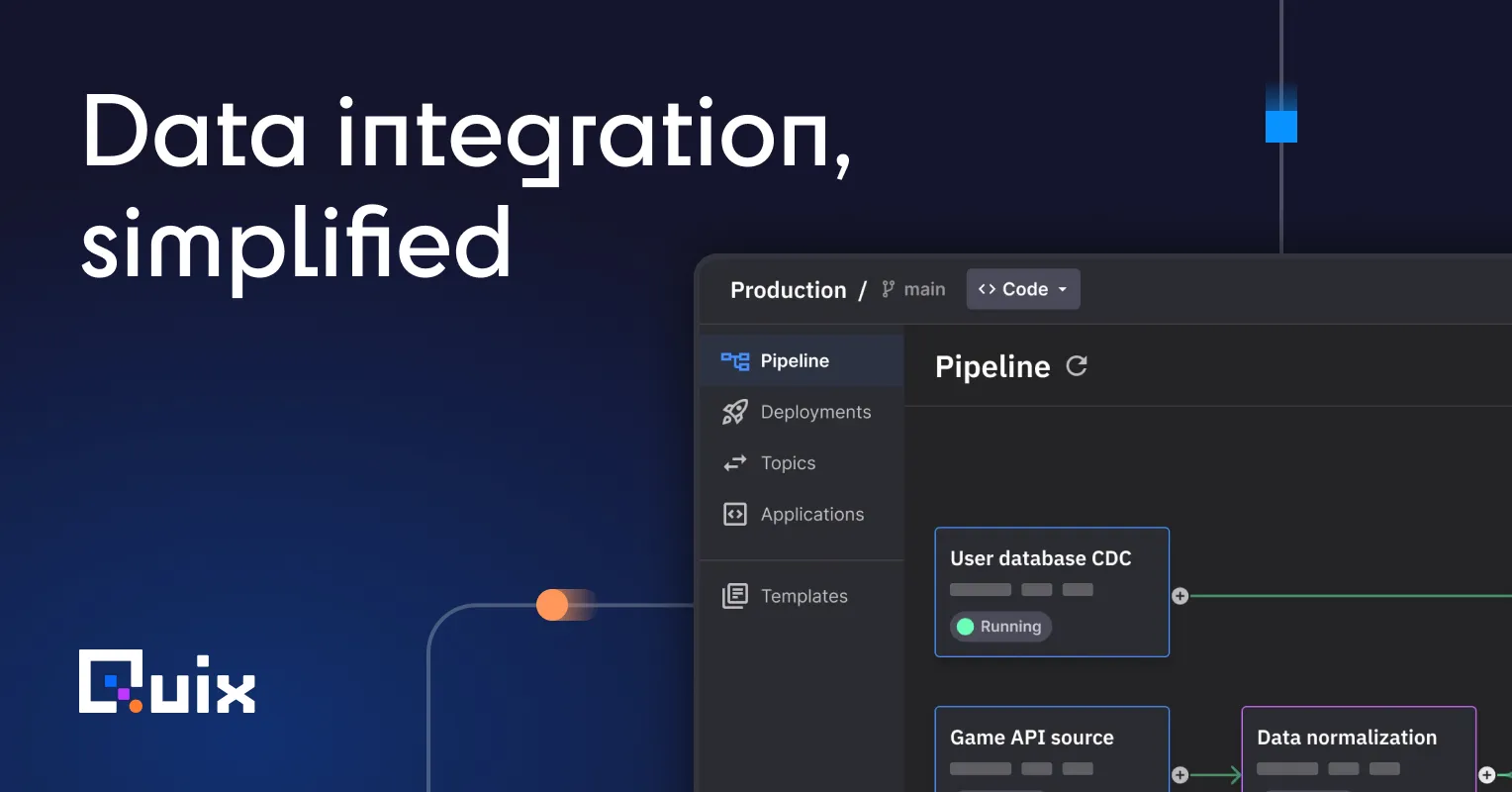 Quix | Data integration, simplified