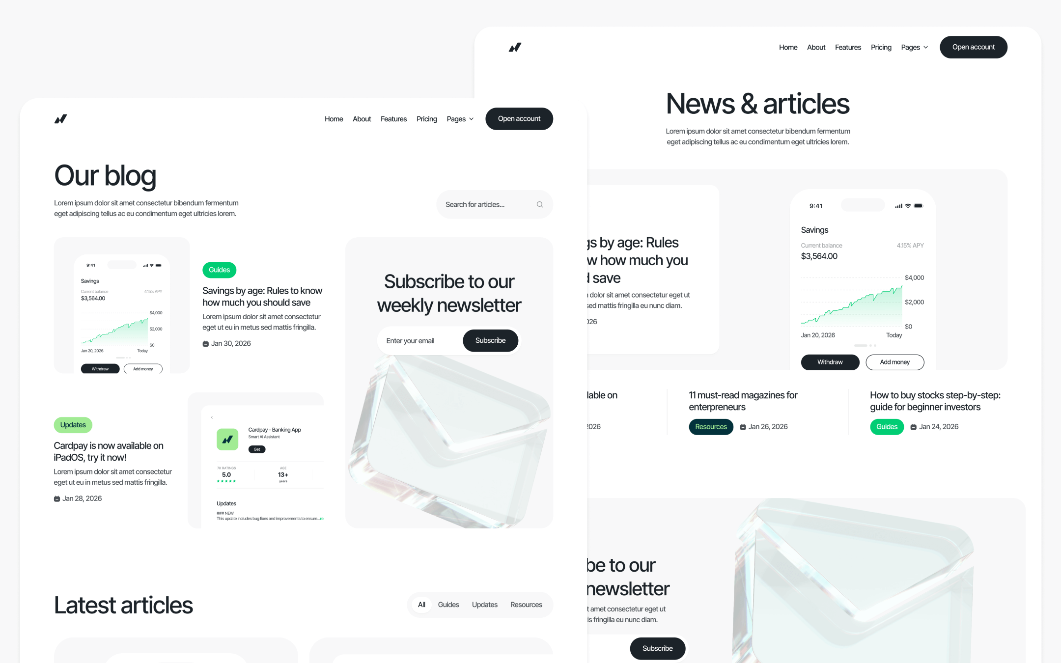 Plantilla de Servicios Bancarios para Sitio Web en Webflow