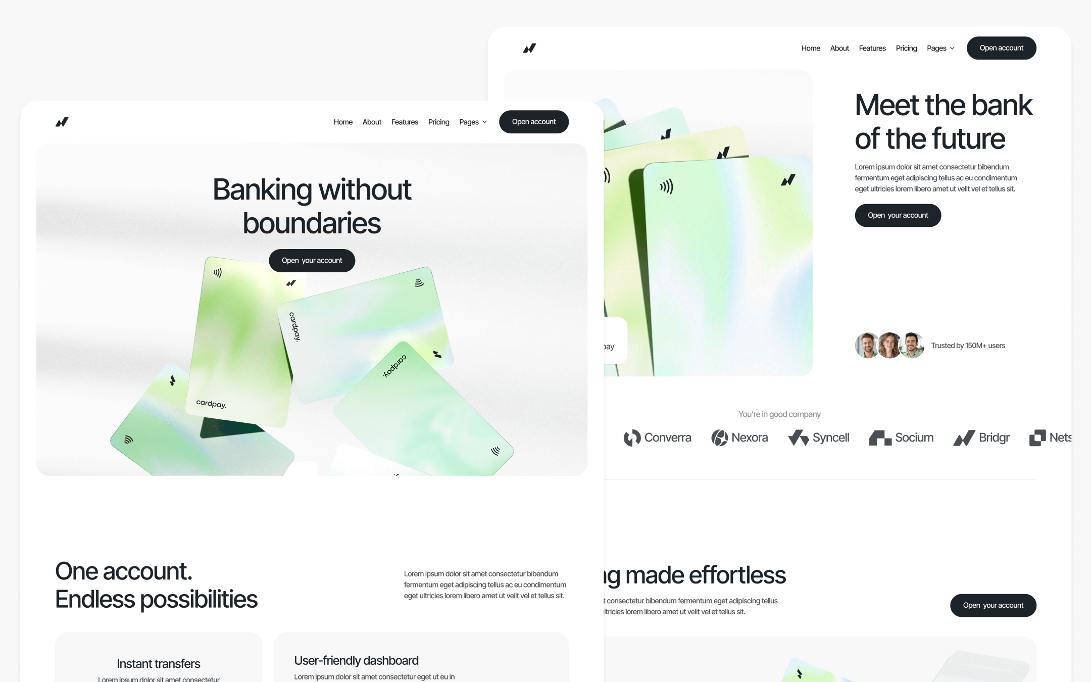 Template de Servicios Bancarios para Webflow