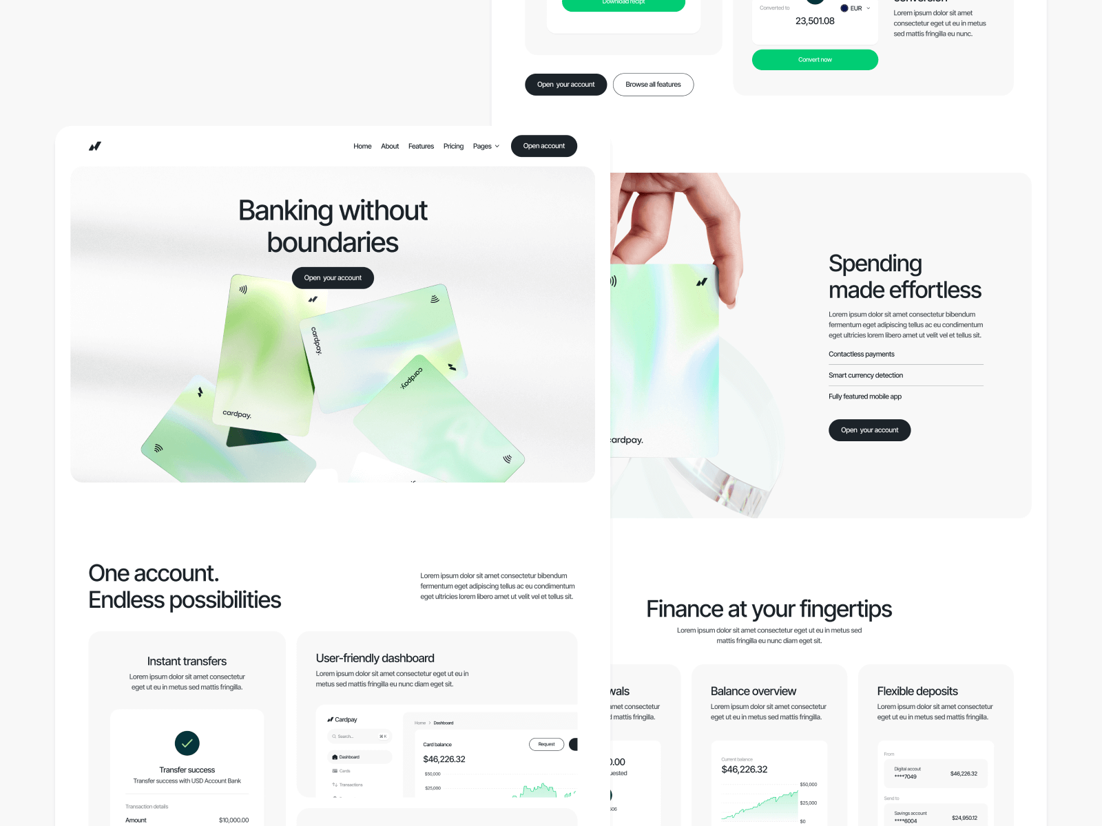 Template de Servicios Bancarios para Webflow