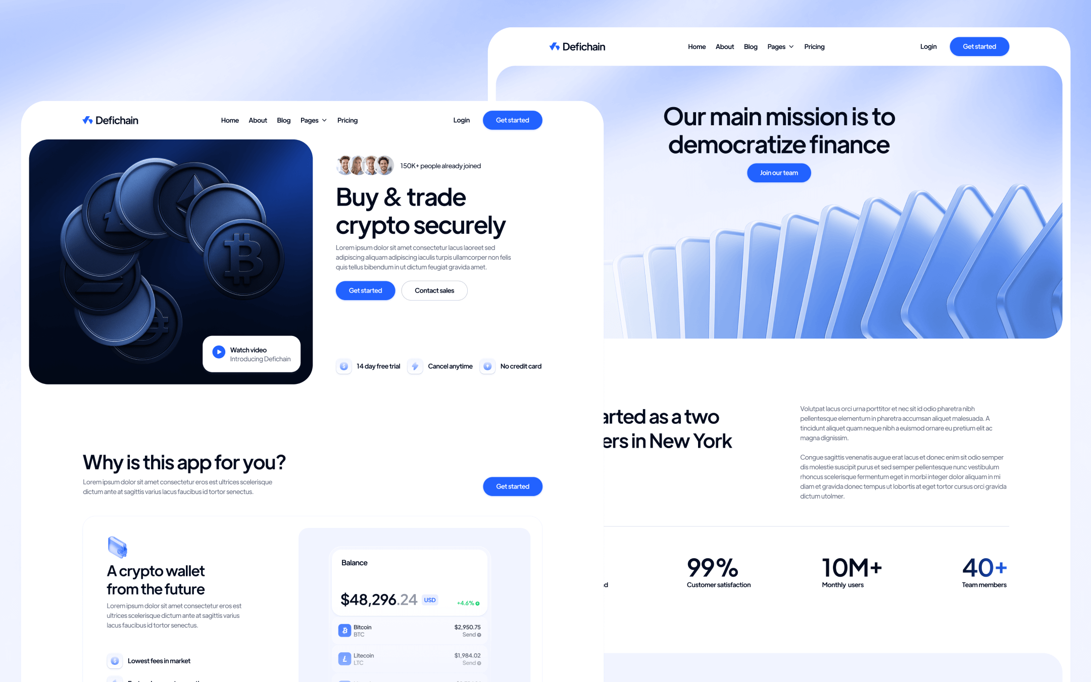 Plantilla para Webflow de DeFi