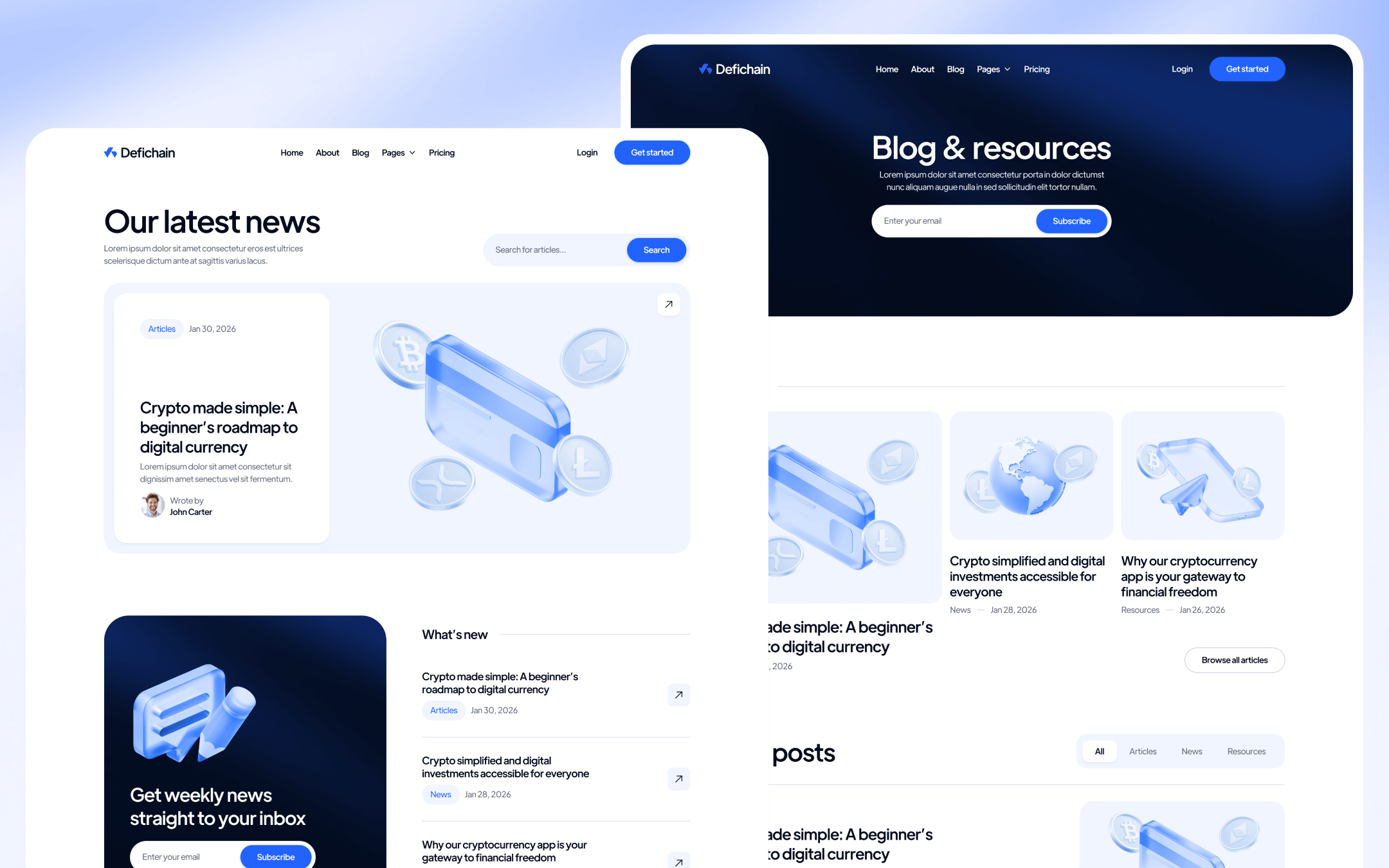 Plantilla de Criptomonedas para Sitio Web en Webflow