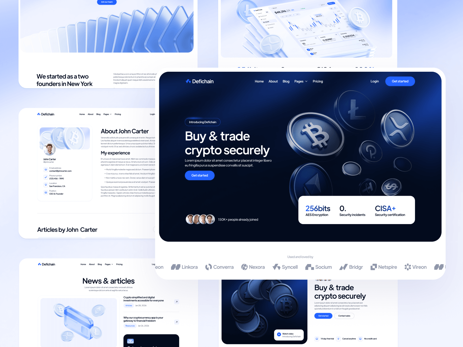 Plantilla de Criptomonedas para Sitio Web en Webflow