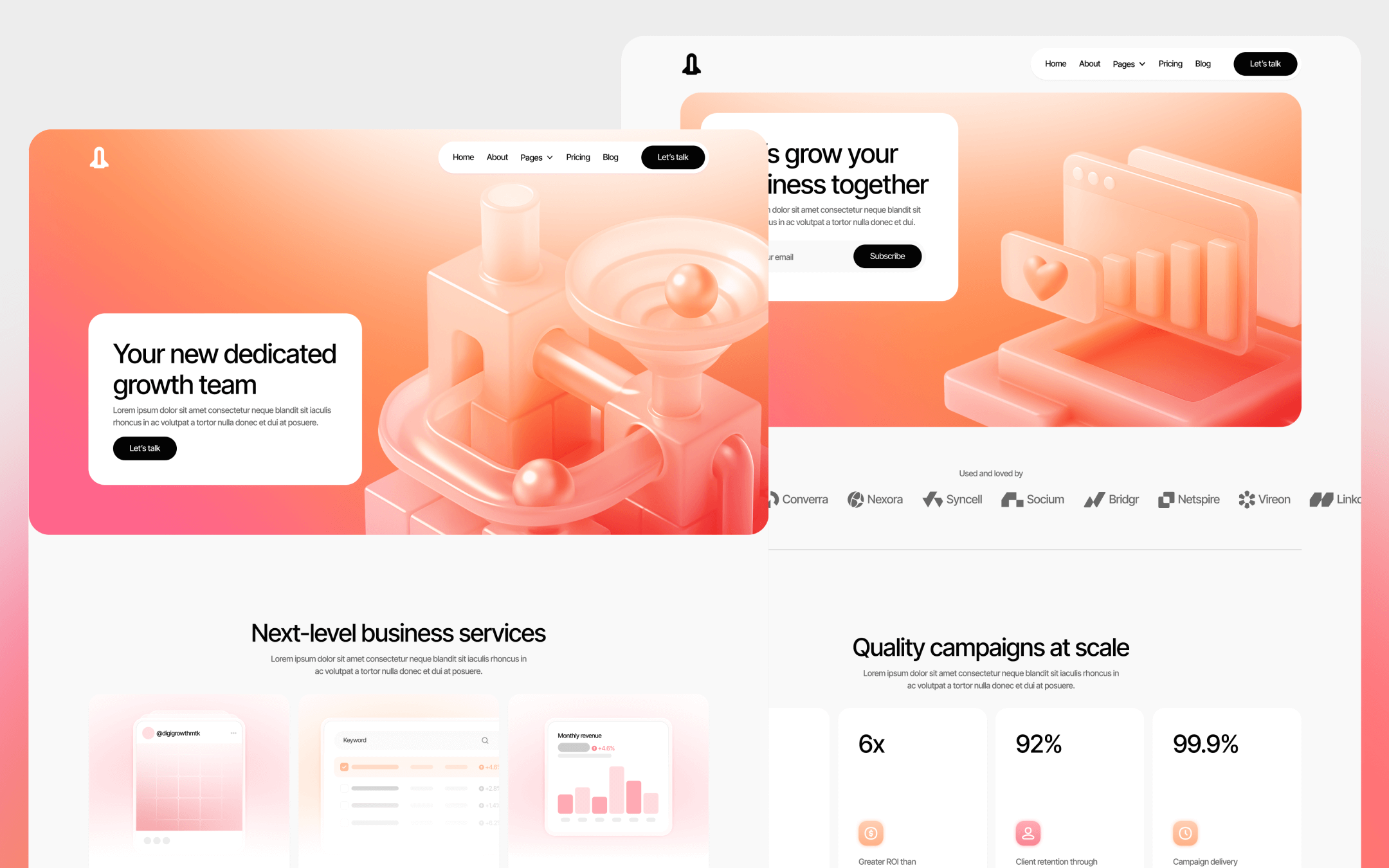 Template de Agencia de Marketing para Webflow