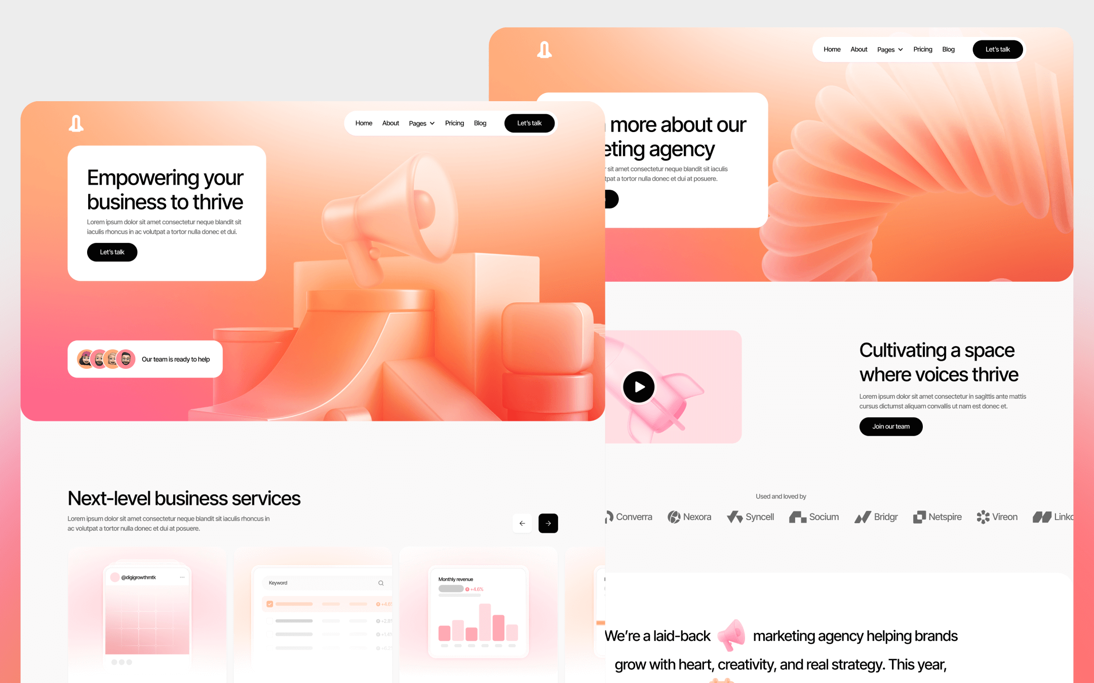 Plantilla para Webflow de Publicidad Digital