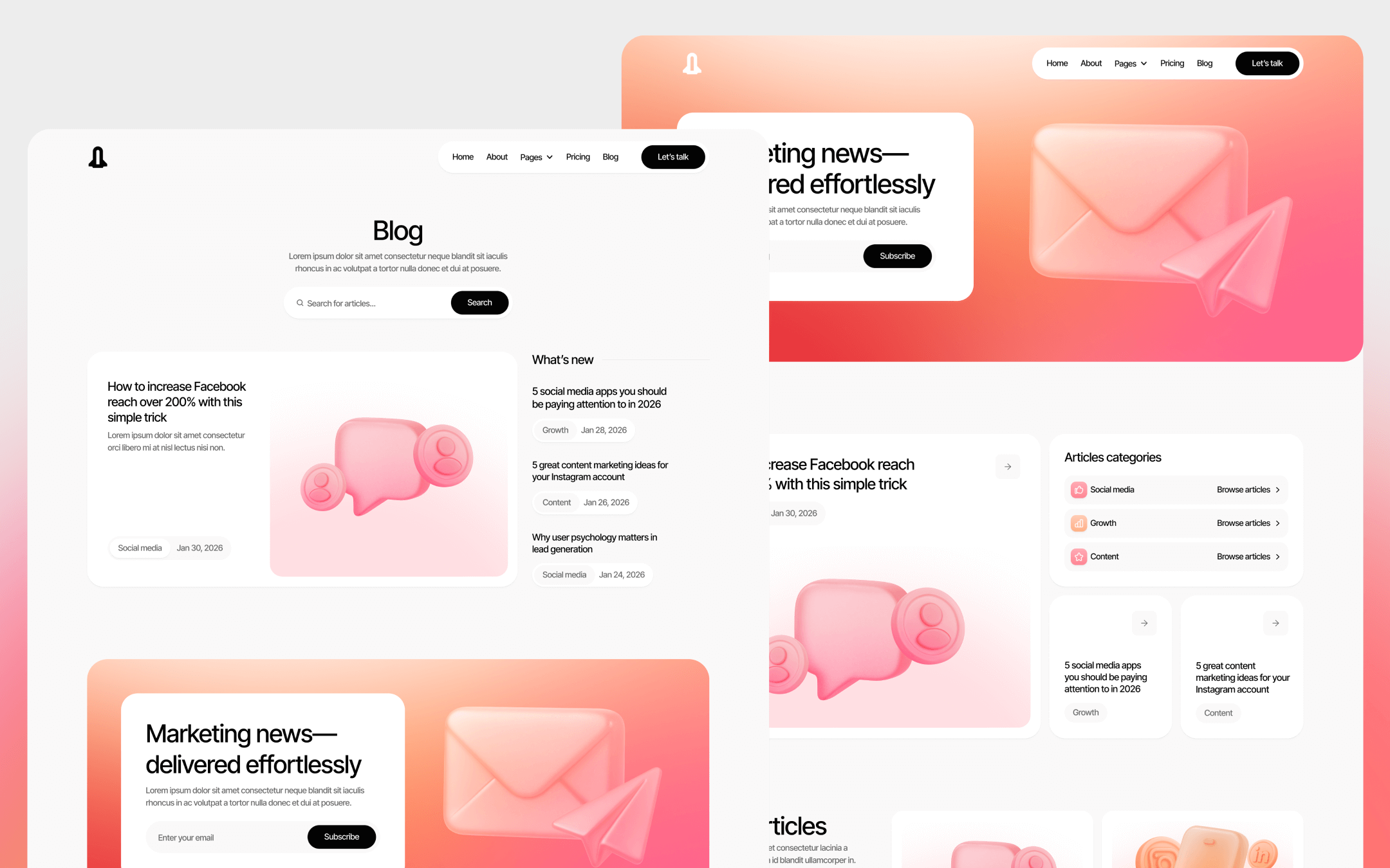 Plantilla de Agencia de Marketing para Sitio Web en Webflow