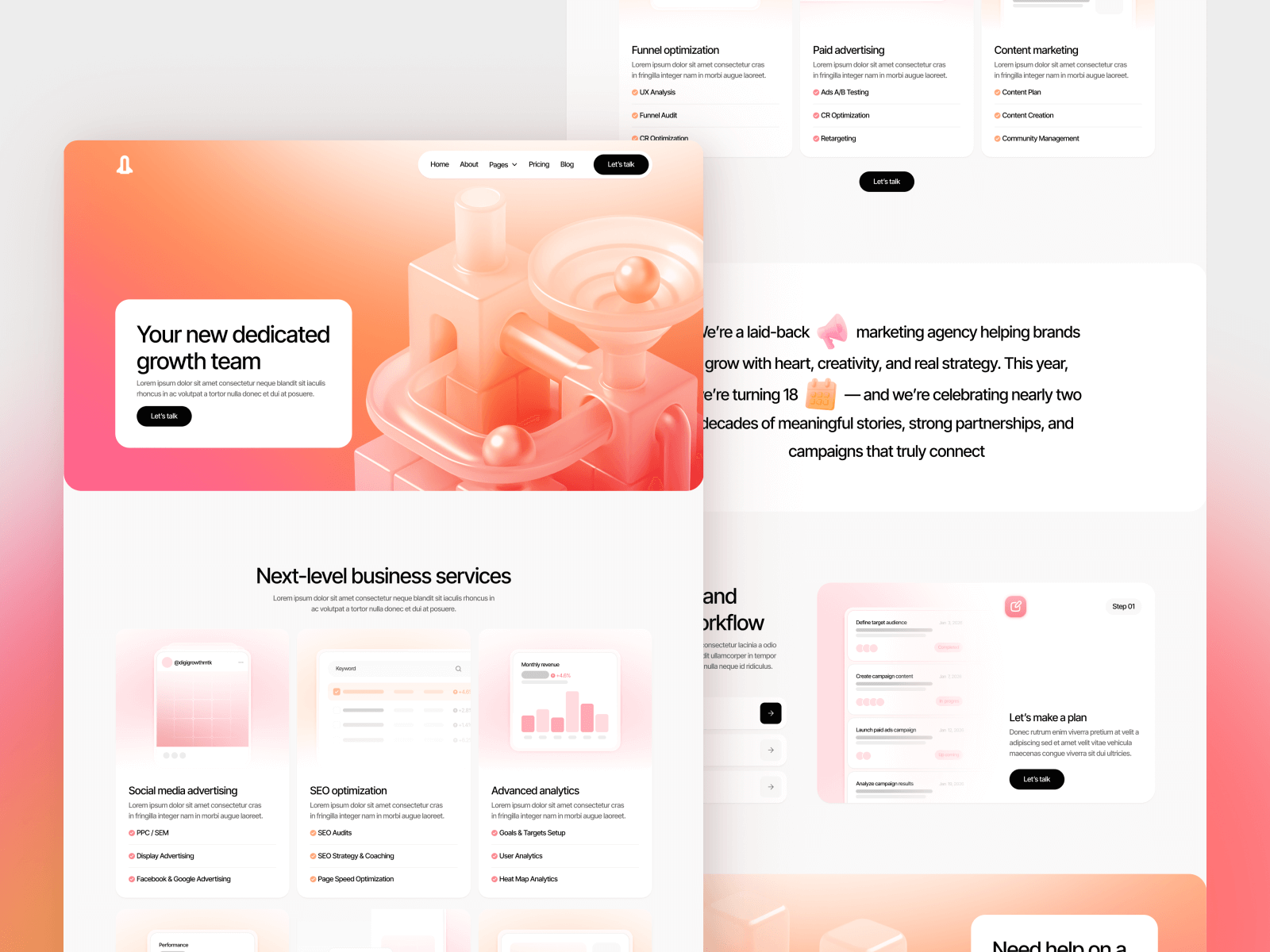 Plantilla de Publicidad Digital para Webflow