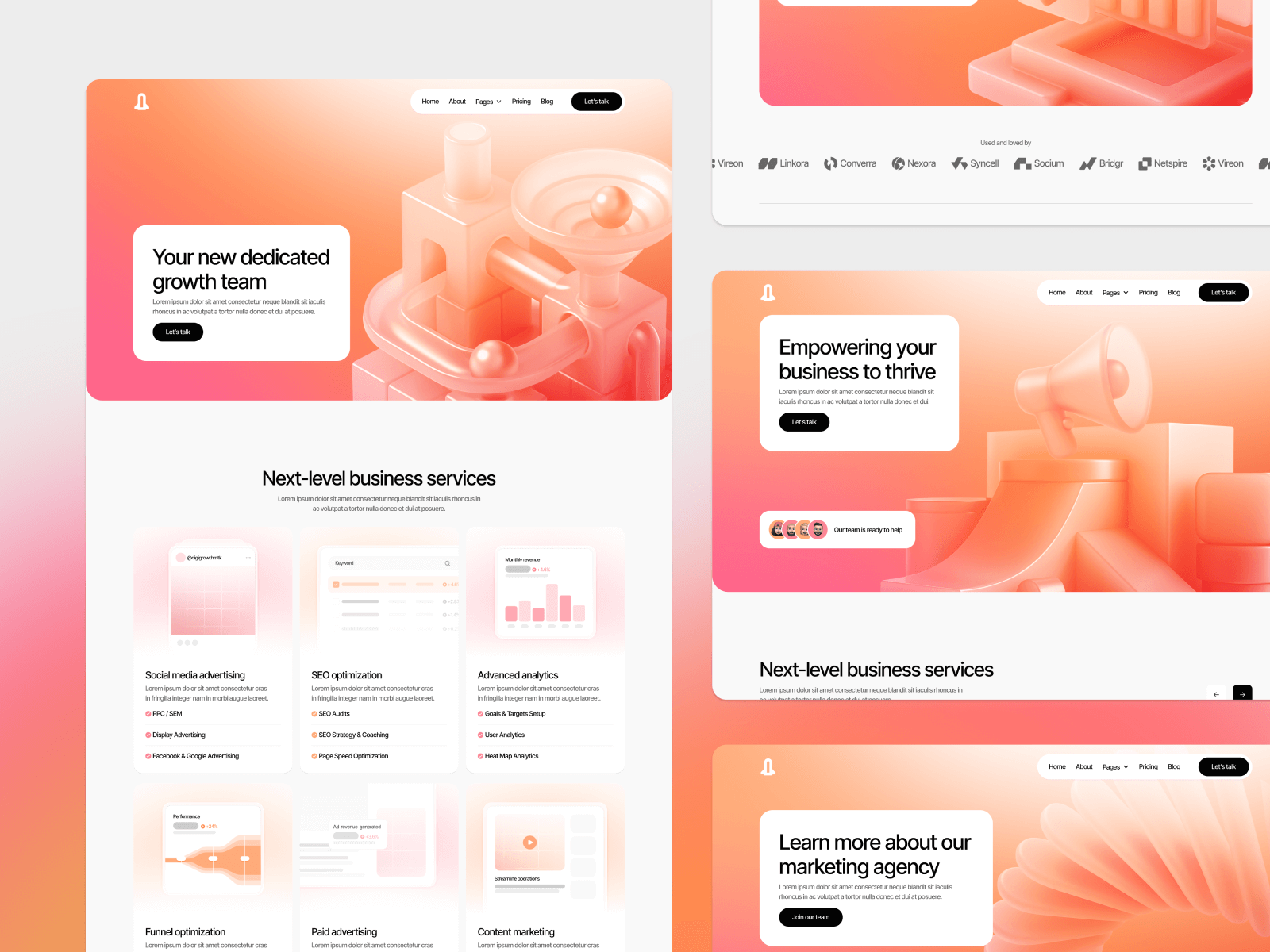 Plantilla para Webflow de Publicidad Digital