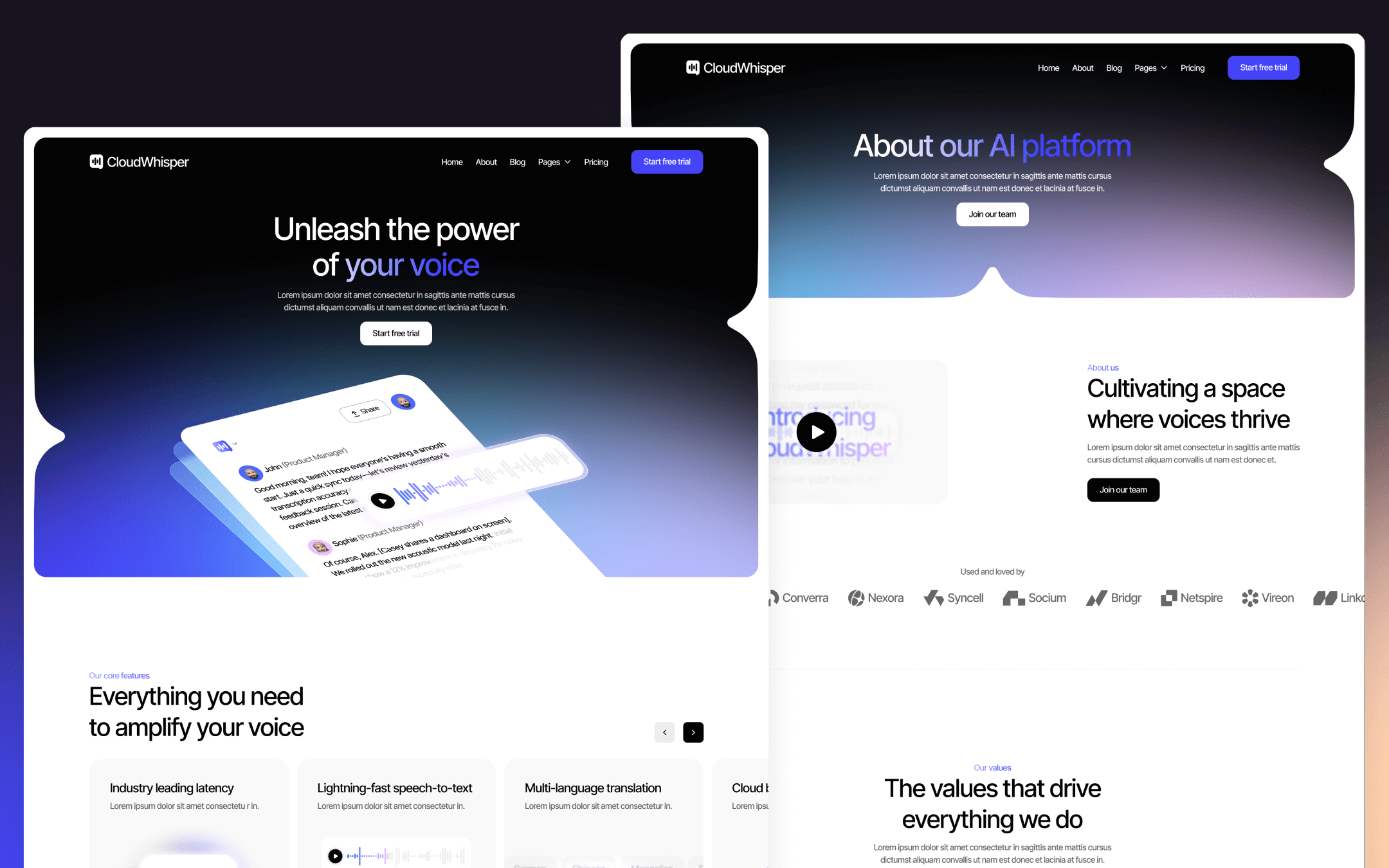 Plantilla para Webflow de Inteligencia Artificial Generativa