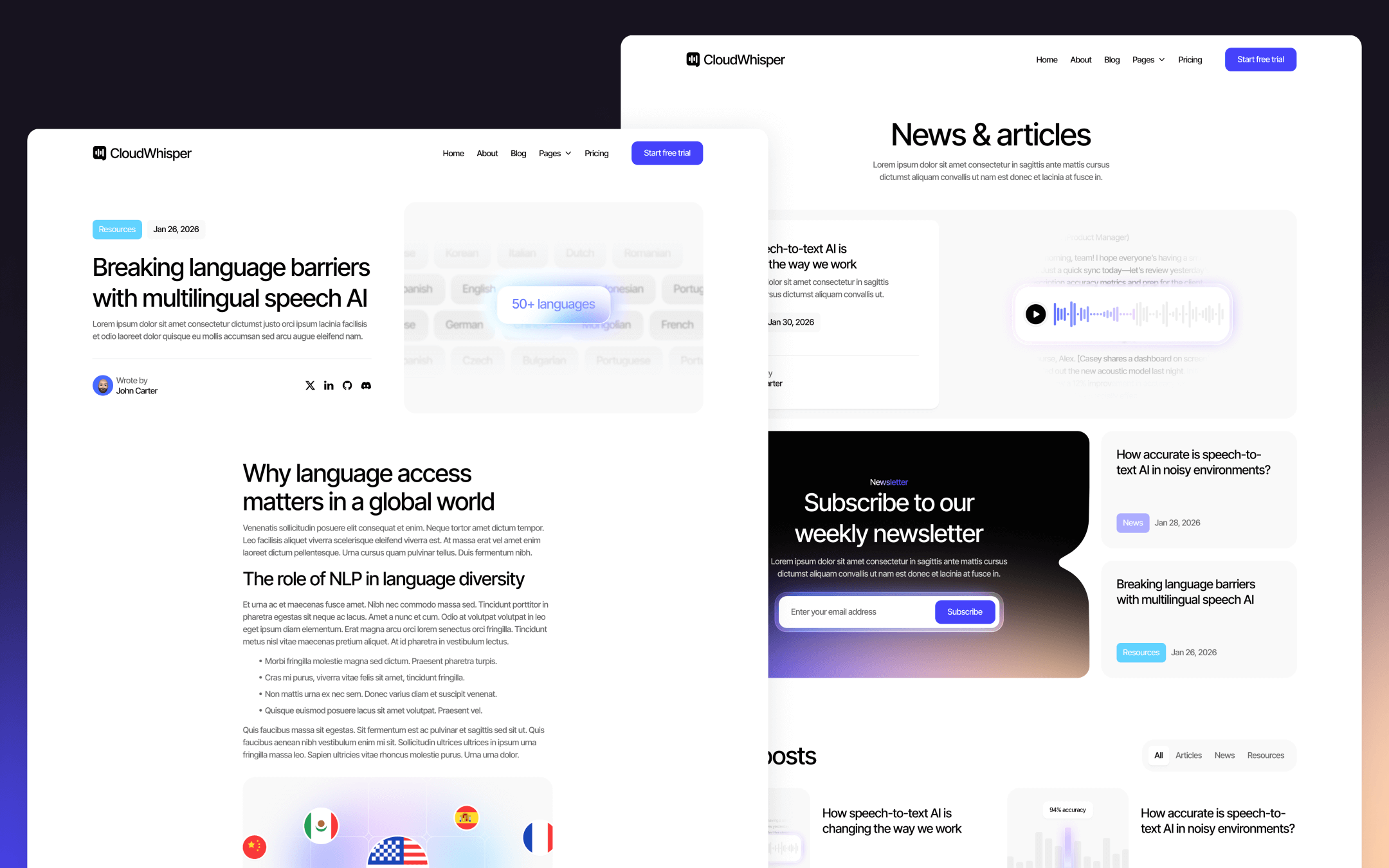 Plantilla de IA Web para Sitio Web en Webflow