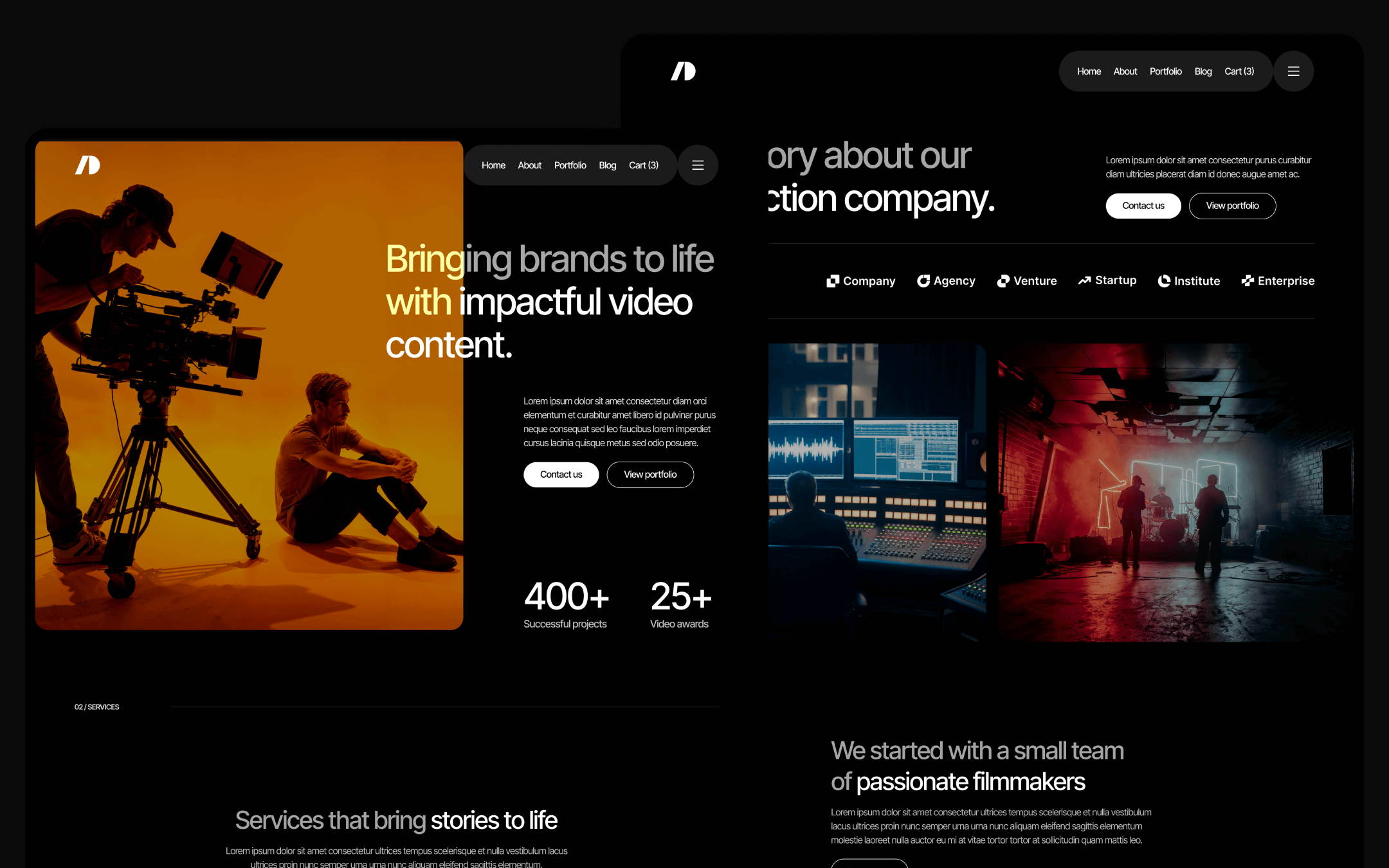 Plantilla para Webflow de Productora Audiovisual