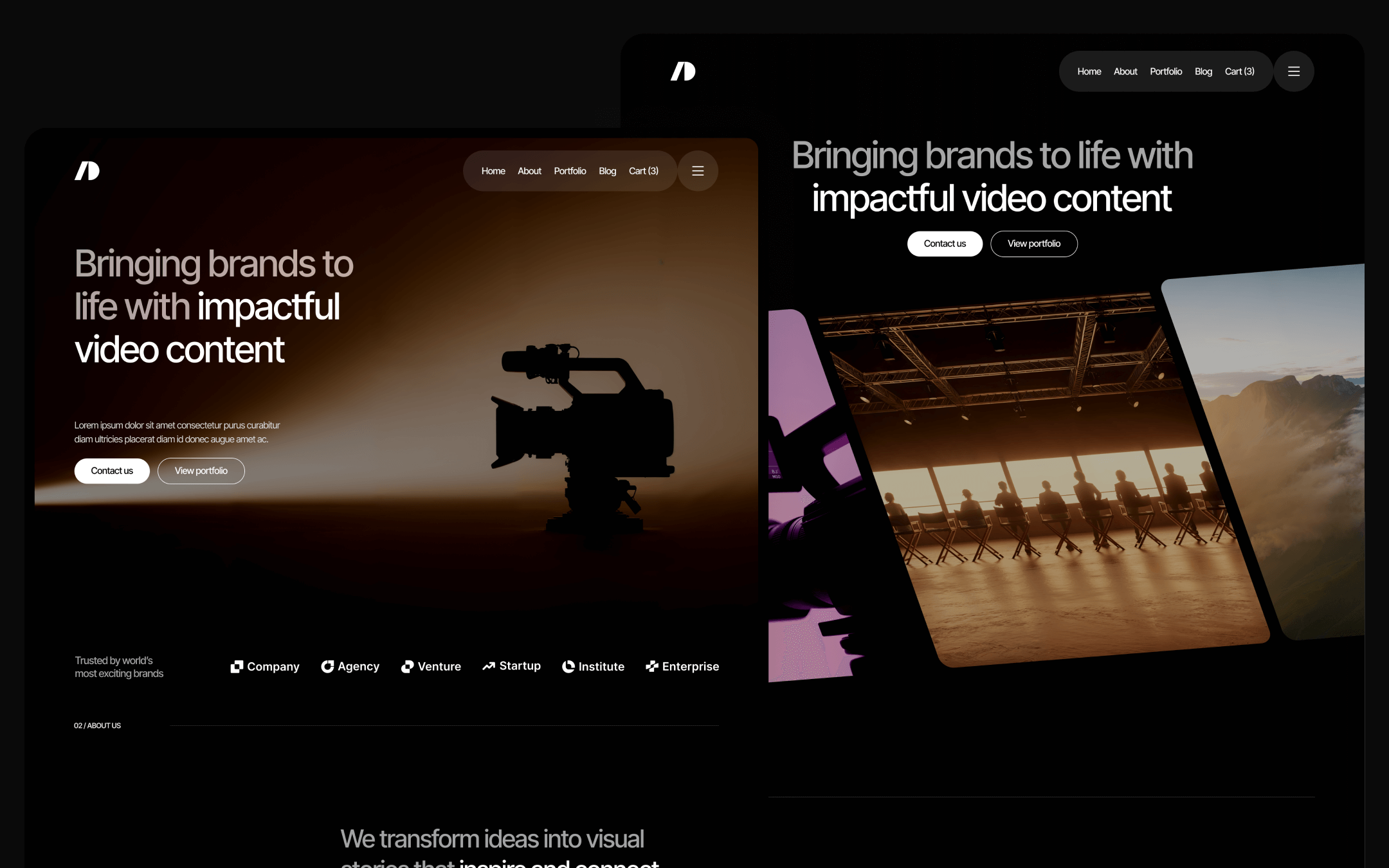 Template de Agencia de Video para Webflow