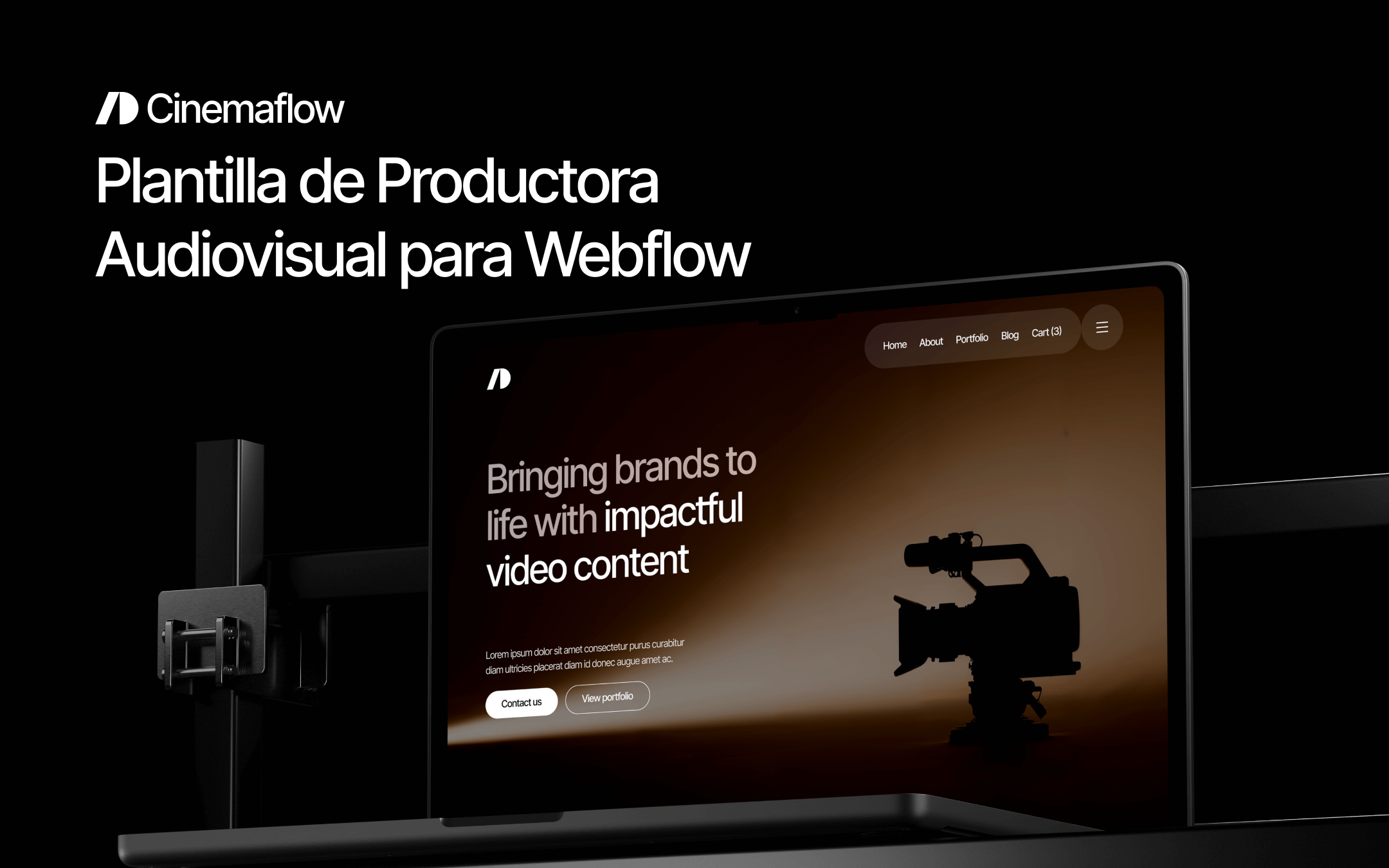 Plantilla de Productora Audiovisual para Webflow