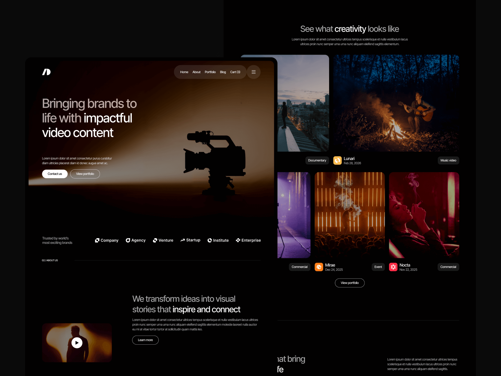 Plantilla de Productora Audiovisual para Webflow