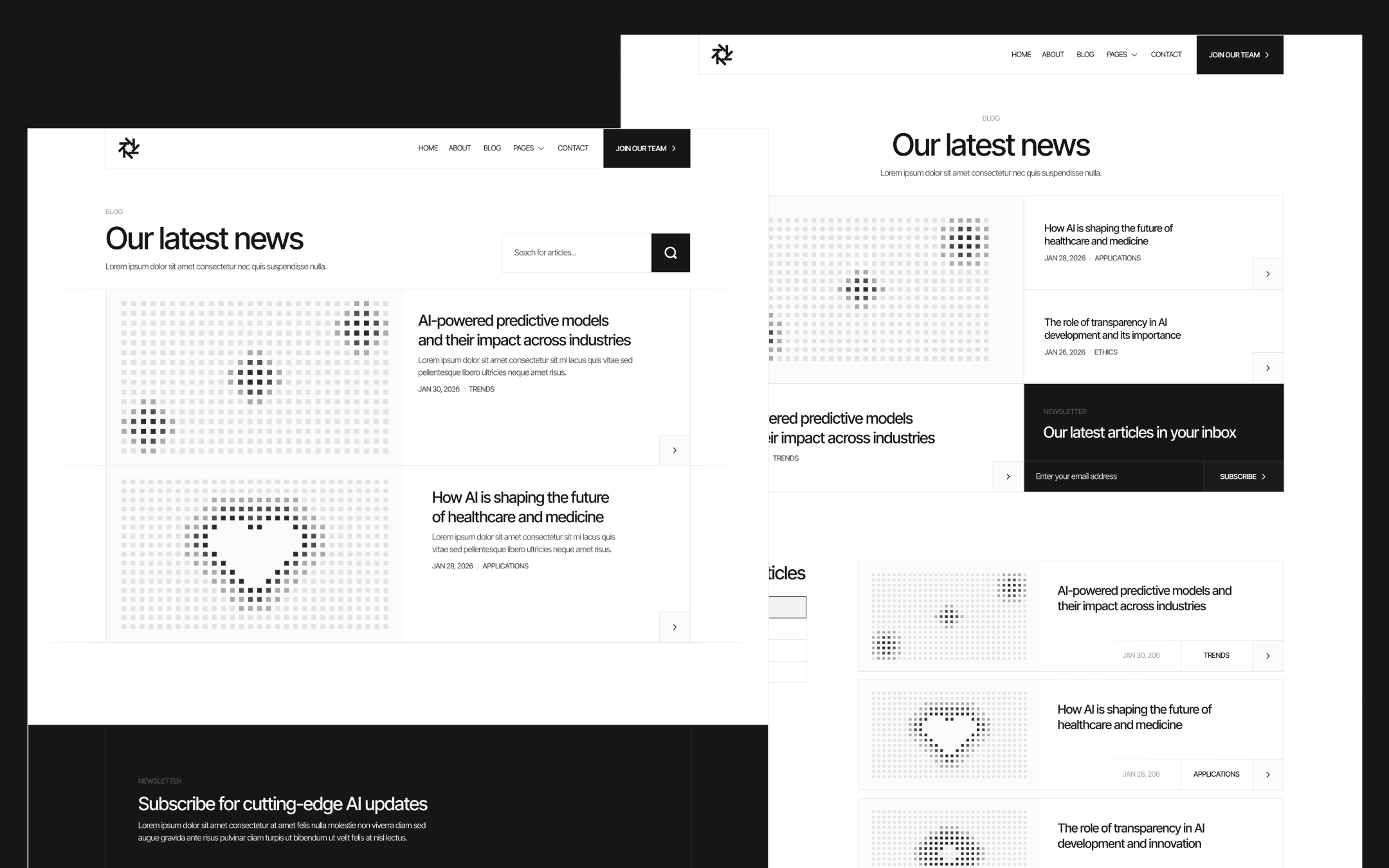 Plantilla de Ciencia de Datos para Webflow CMS