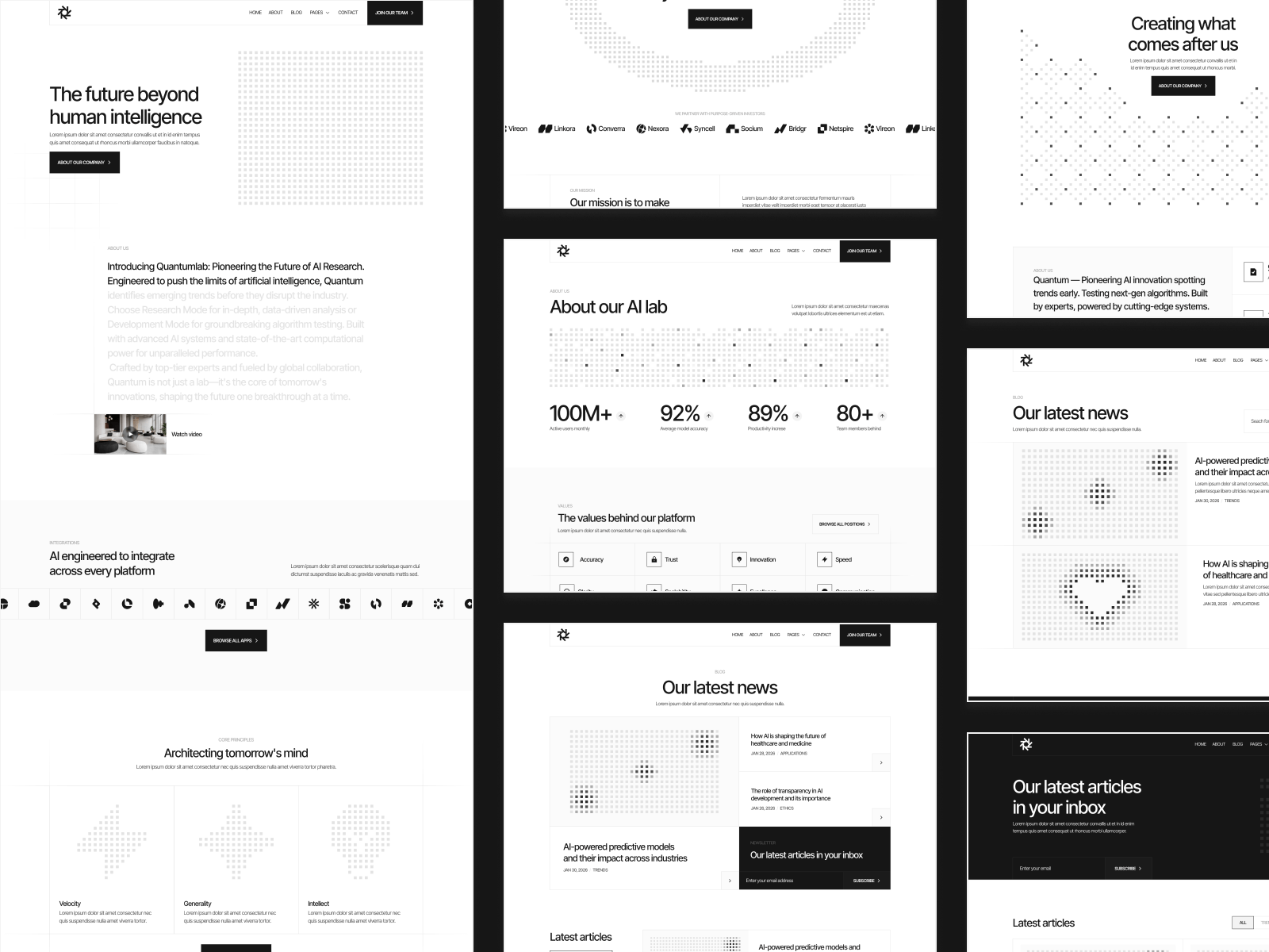 Plantilla de Inteligencia Artificial para Sitio Web en Webflow