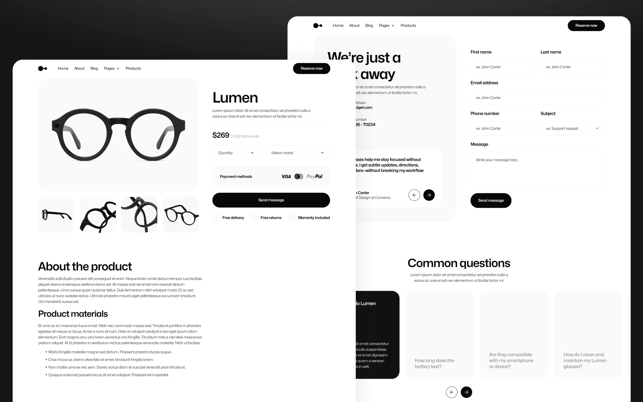 Plantilla de Gadget Inteligente para Webflow CMS
