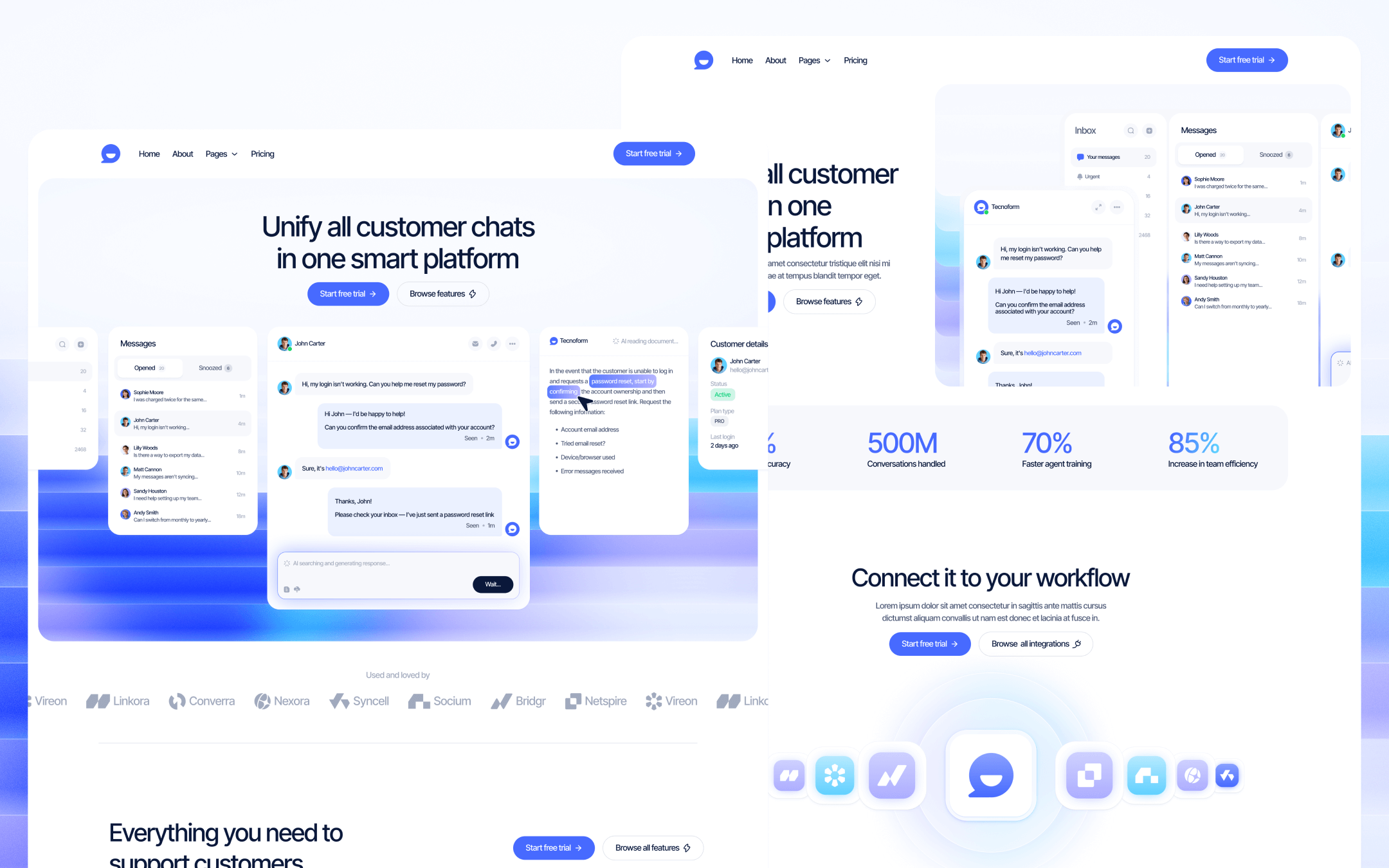 Template de Soporte Automatizado para Webflow
