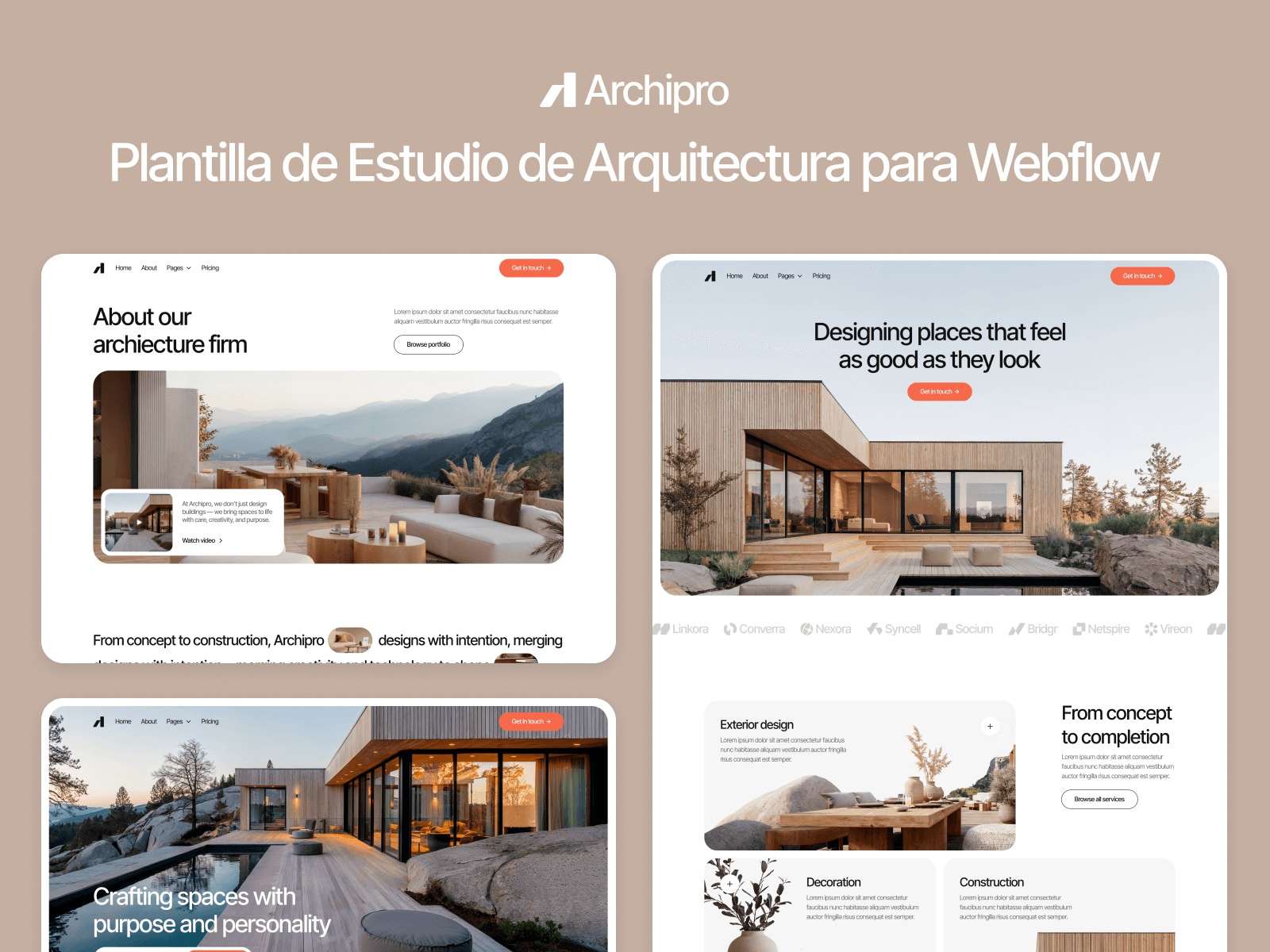Plantilla De Estudio De Arquitectura Para Webflow