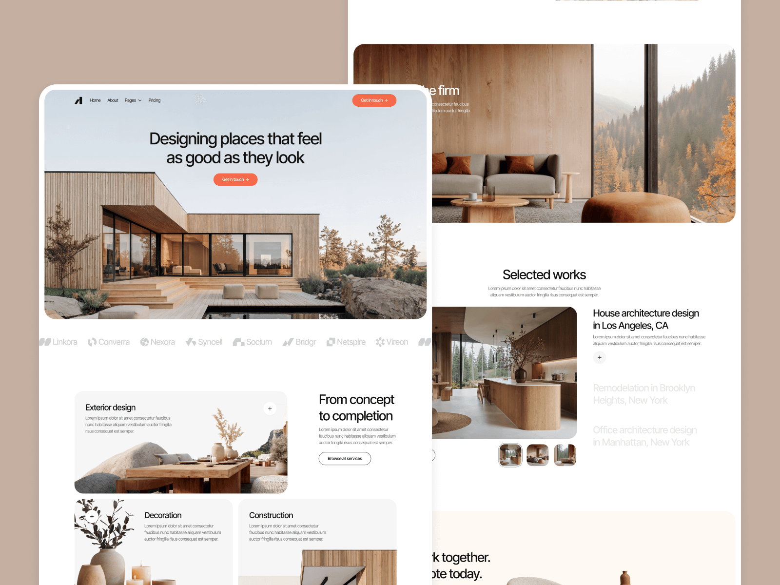 Plantilla de Estudio de arquitectura para Webflow