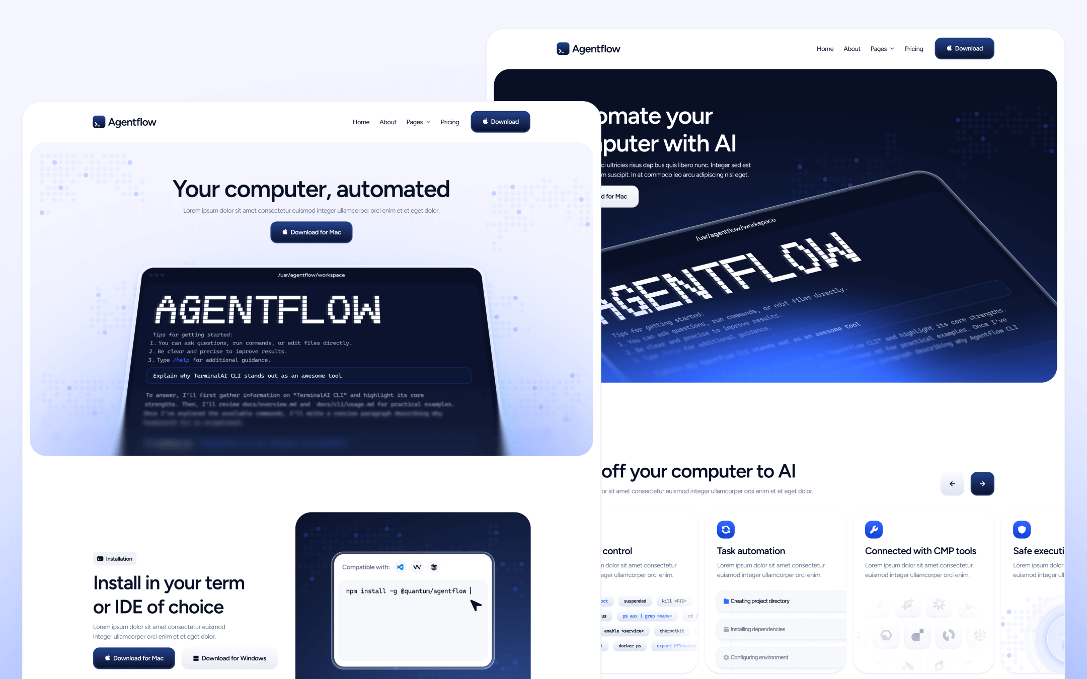 Template de Inteligencia Artificial para Webflow