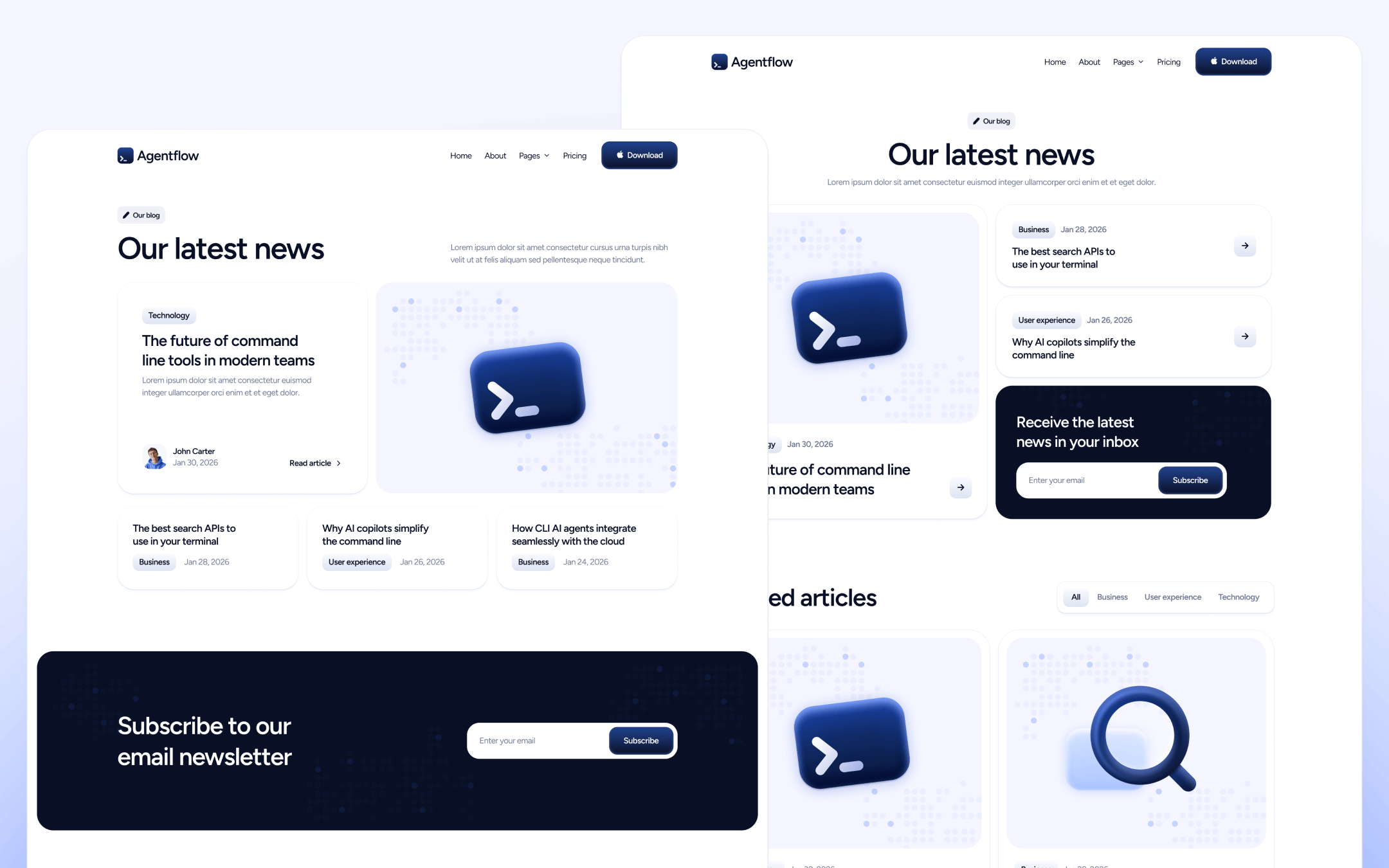 Plantilla de Asistente Virtual para Webflow CMS