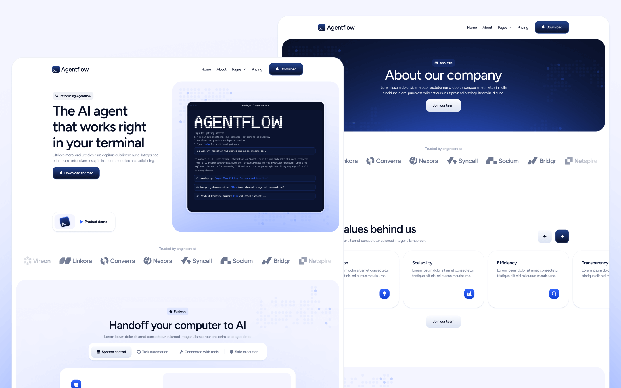 Plantilla para Webflow de Asistente de IA