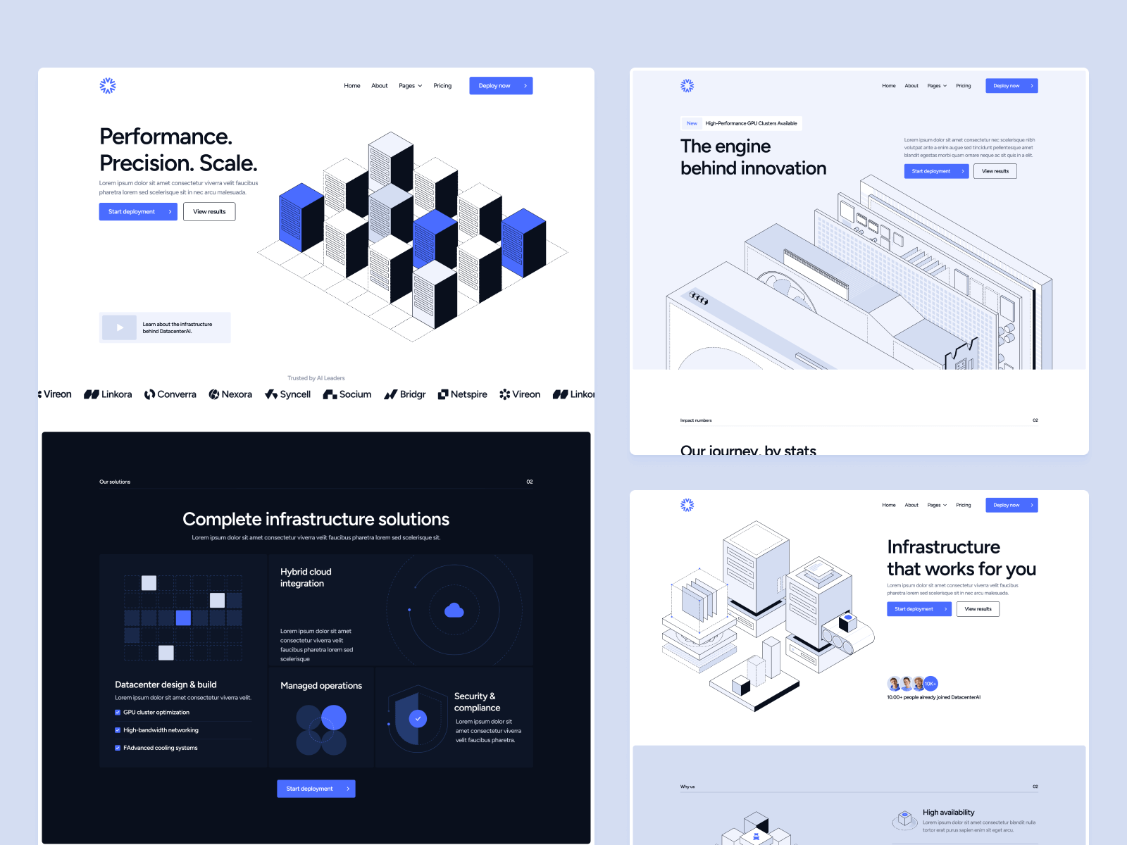 Plantilla para Webflow de Centro de Datos