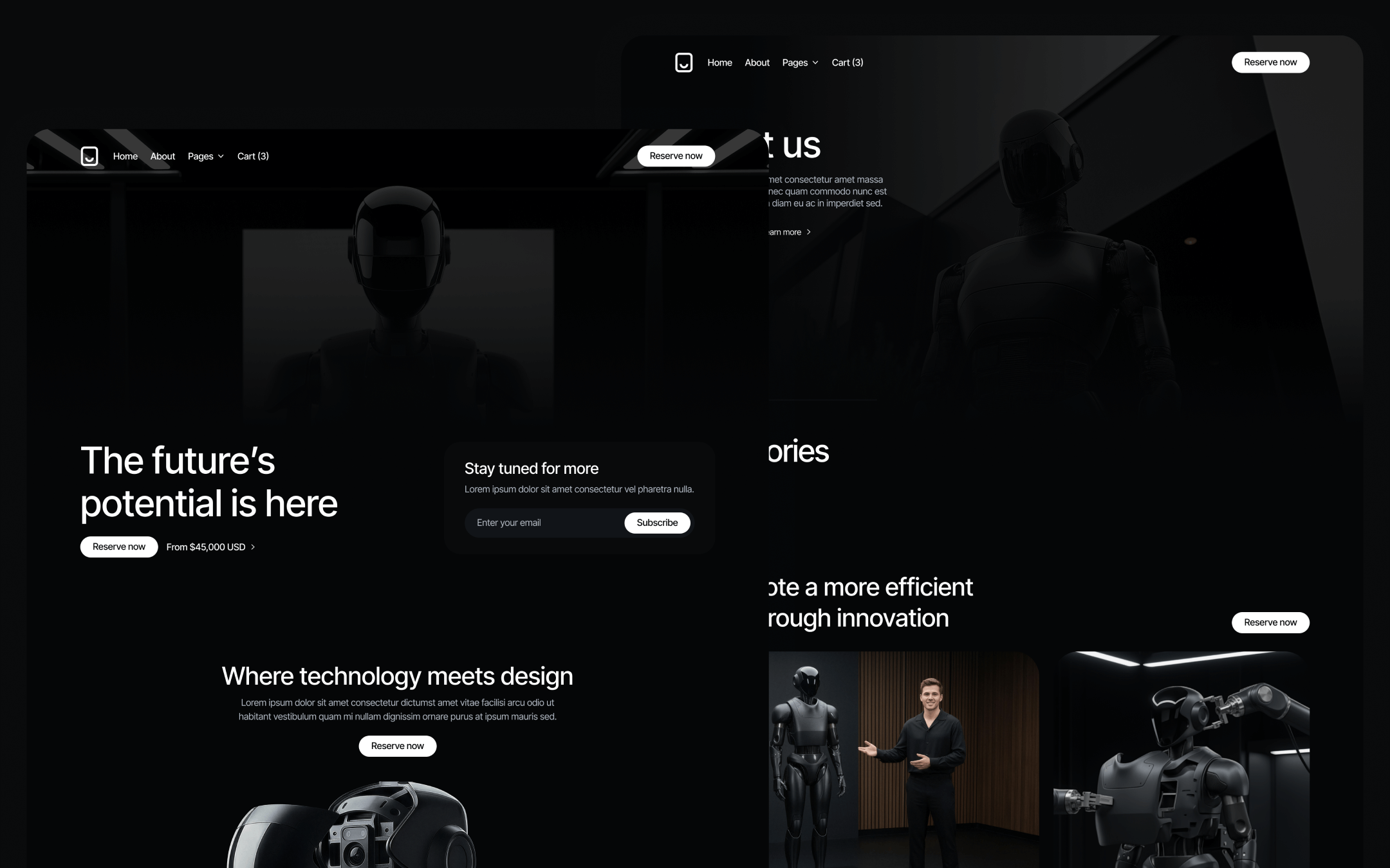 Plantilla para Webflow de Robots