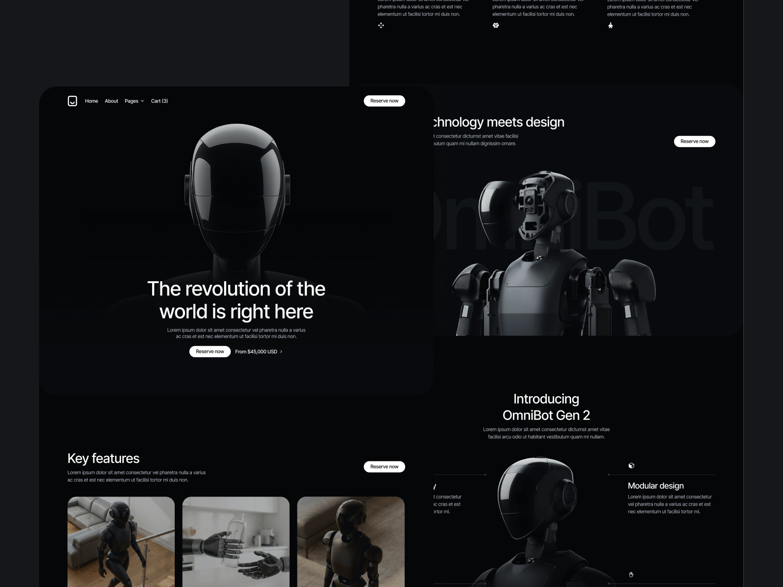 Template de Robótica para Webflow