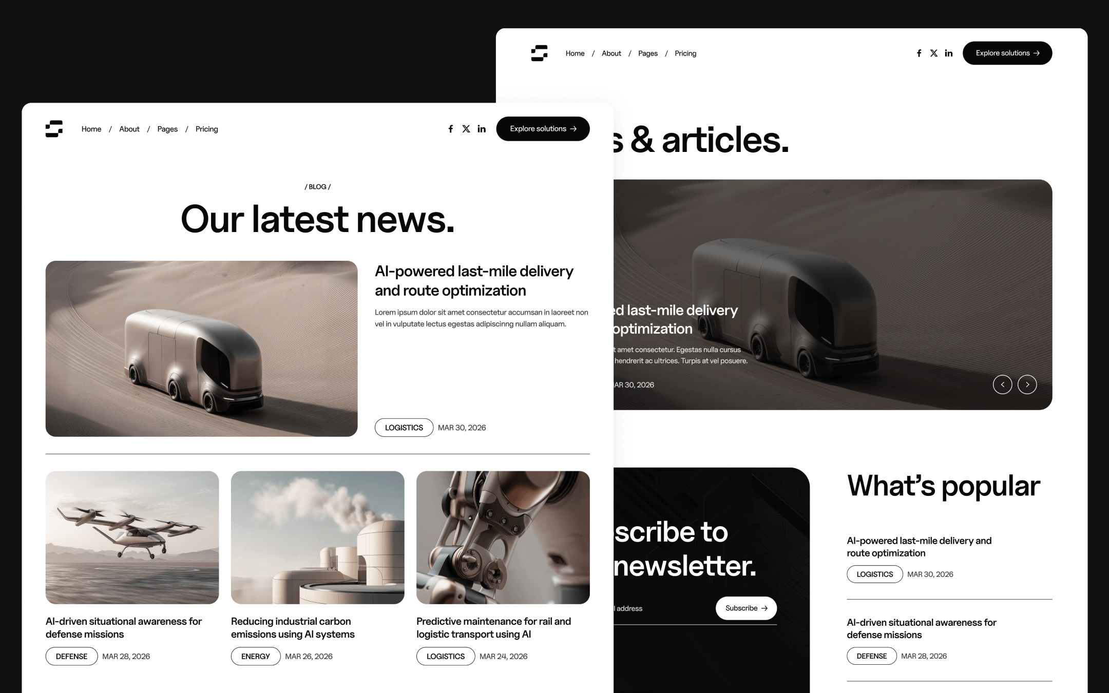 Plantilla de Inteligencia Artificial para Webflow CMS