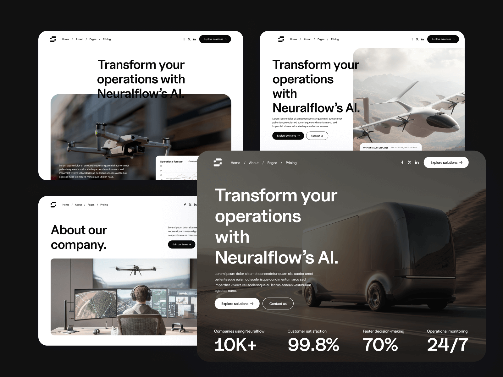 Plantilla para Webflow de Soluciones de IA