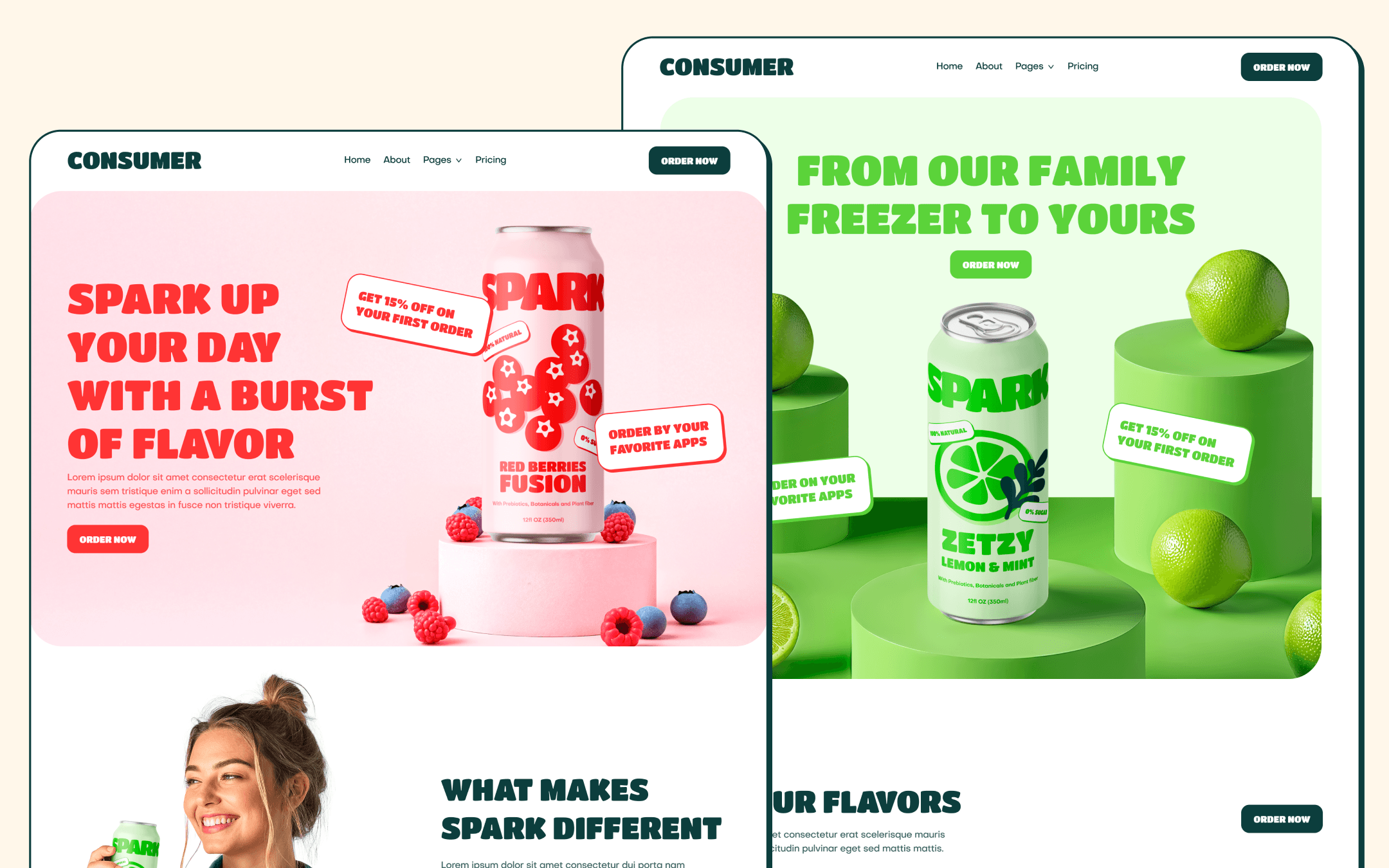 Template de Ecommerce de Consumo para Webflow