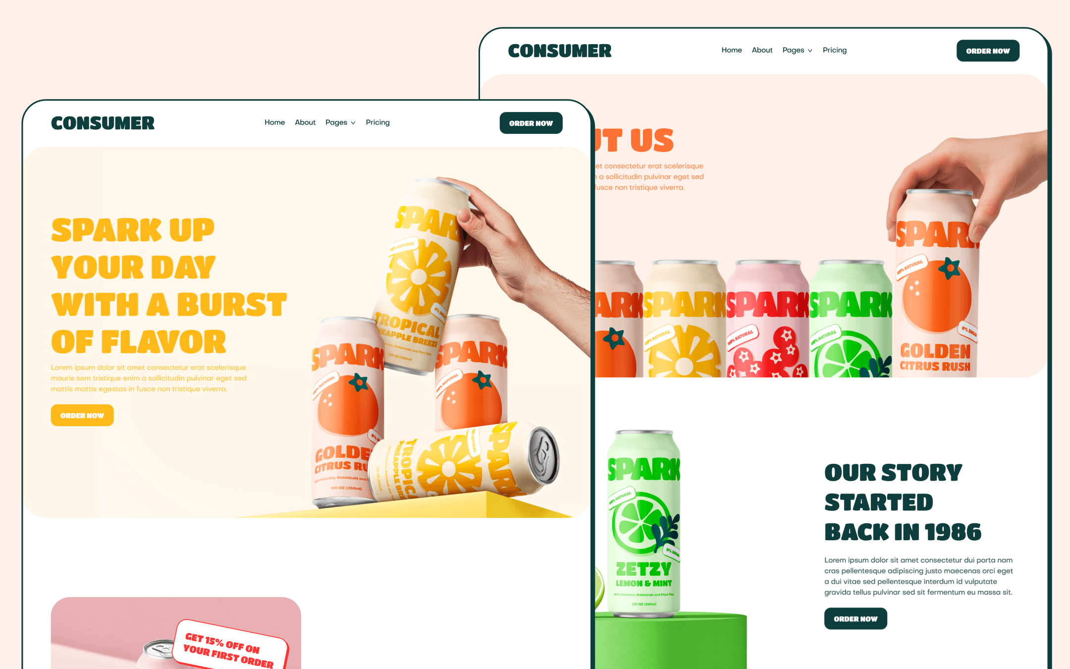 Plantilla para Webflow de Marca de Consumo