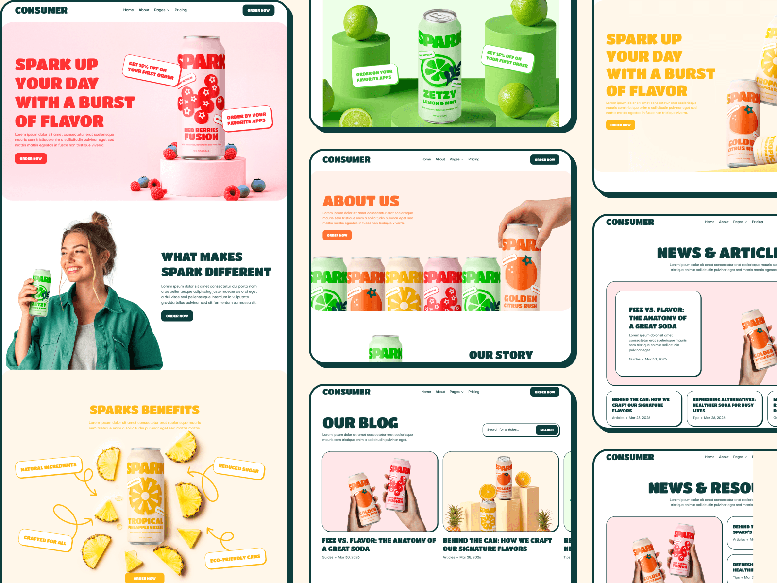 Plantilla para Webflow de Marca de Consumo